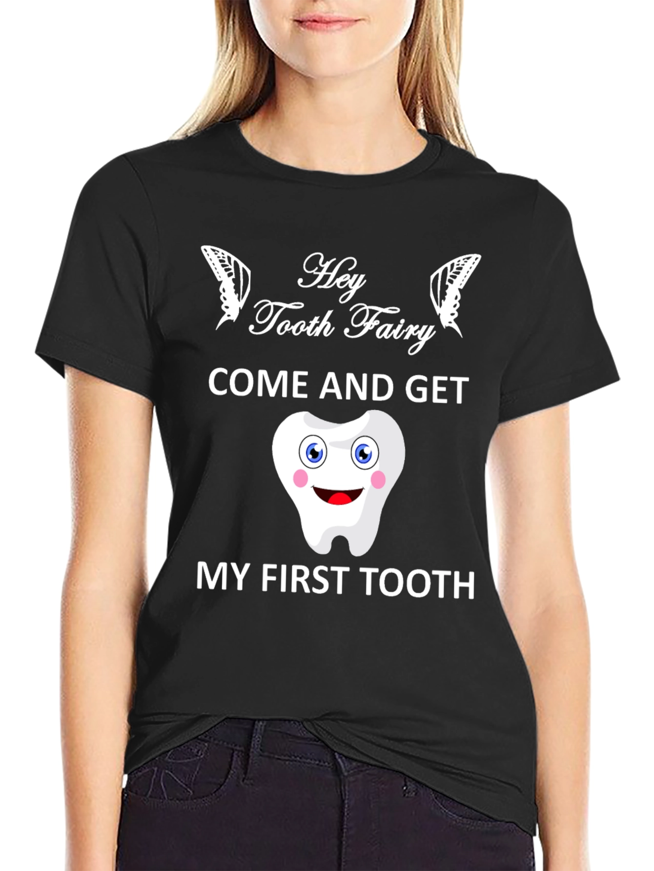Hey Tooth Fairy T-Shirt - Cute First Tooth Design