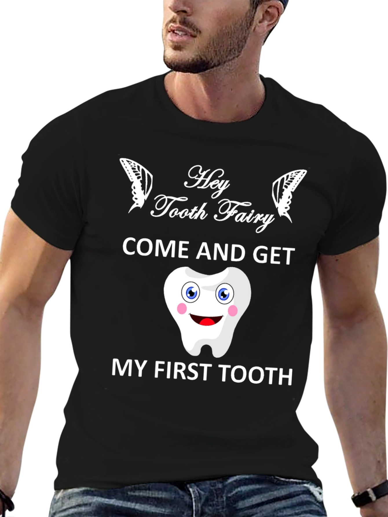 Hey Tooth Fairy T-Shirt - Cute First Tooth Design