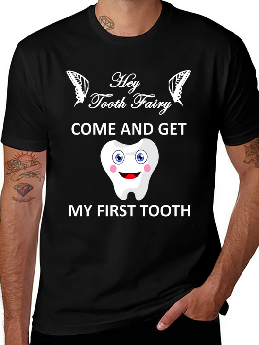 Hey Tooth Fairy T-Shirt - Cute First Tooth Design