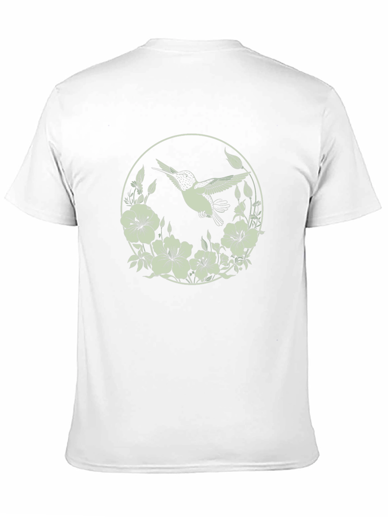 Hummingbird Floral Graphic Tee - Mens Black T-Shirt