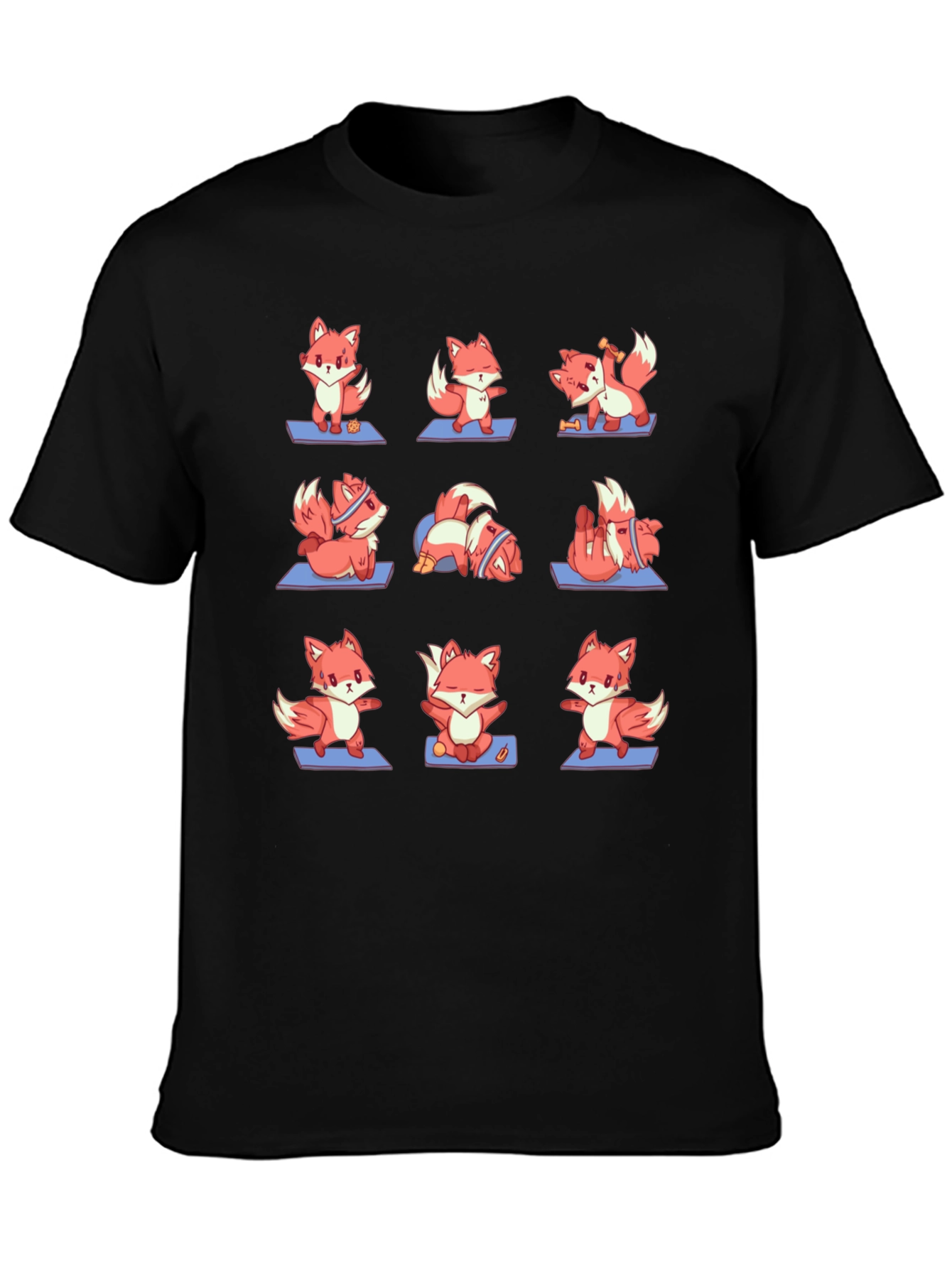 Yoga Foxes T-Shirt: Zen Animal Design