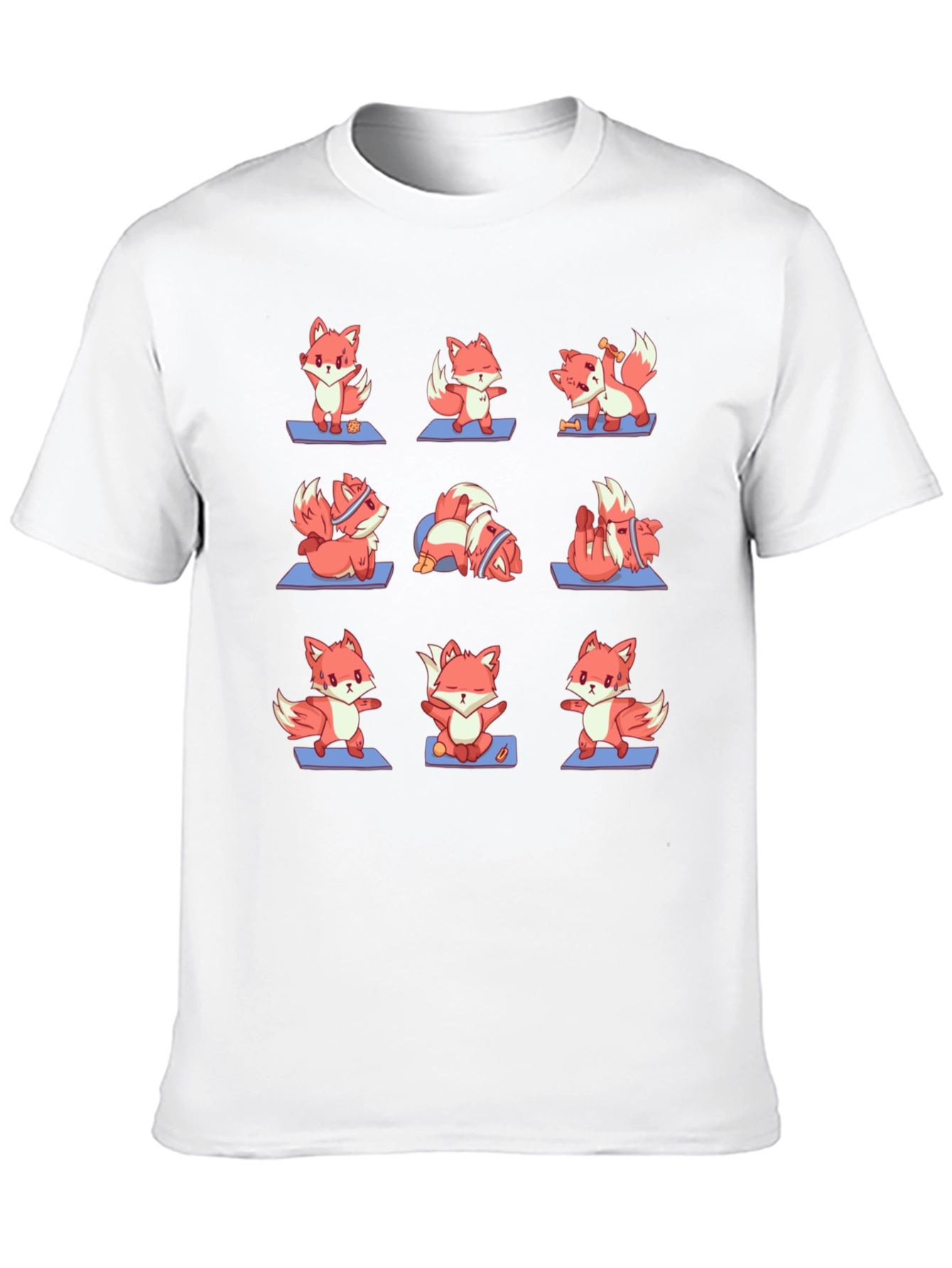 Yoga Foxes T-Shirt: Zen Animal Design