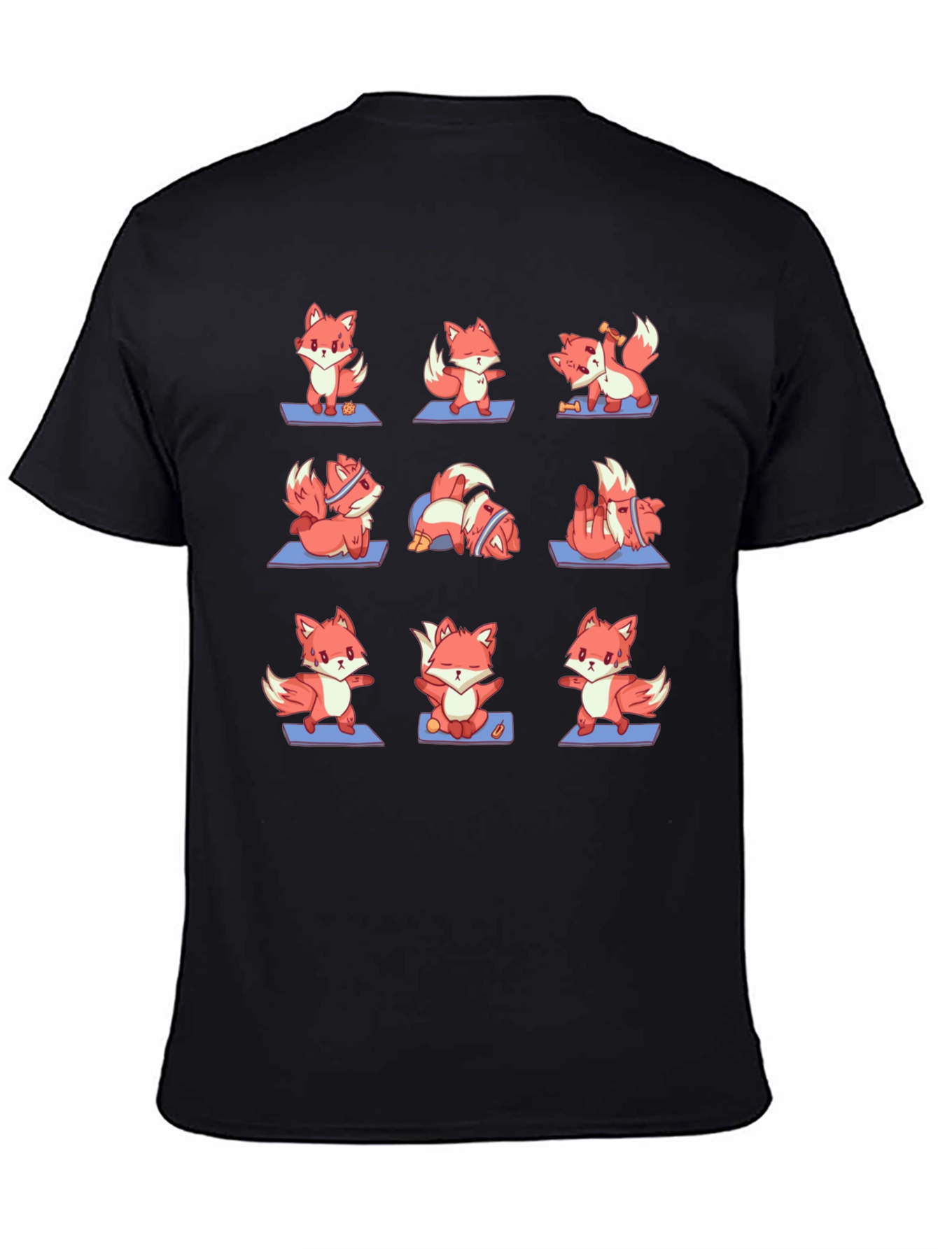 Yoga Foxes T-Shirt: Zen Animal Design