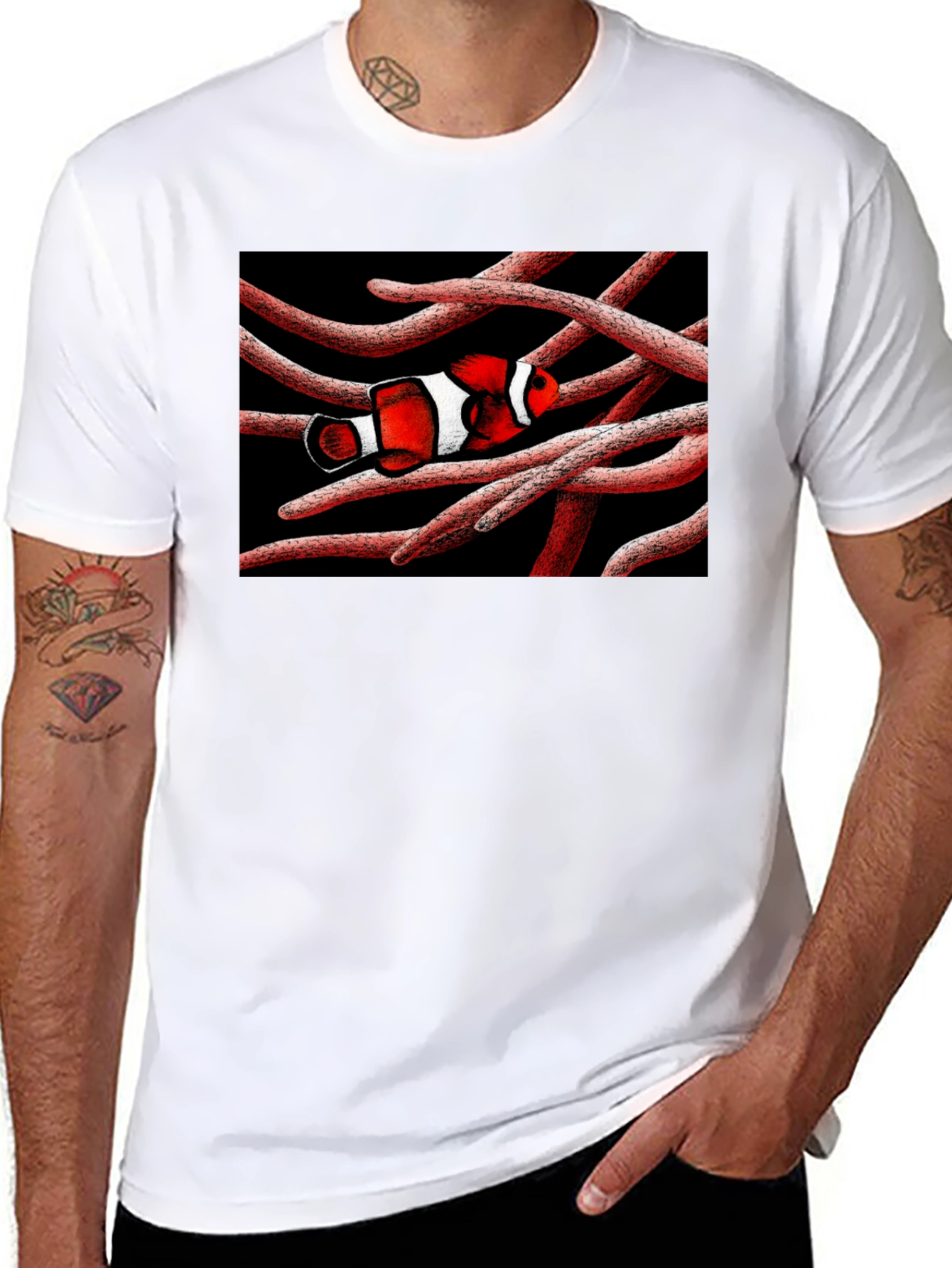 Clownfish Graphic T-Shirt - Unique Marine Life Design