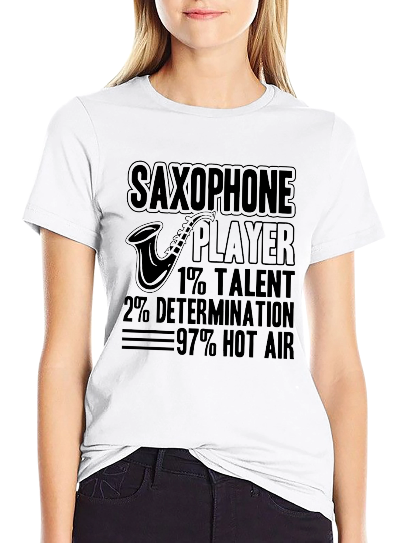 Saxophone Player Novelty Graphic Tee