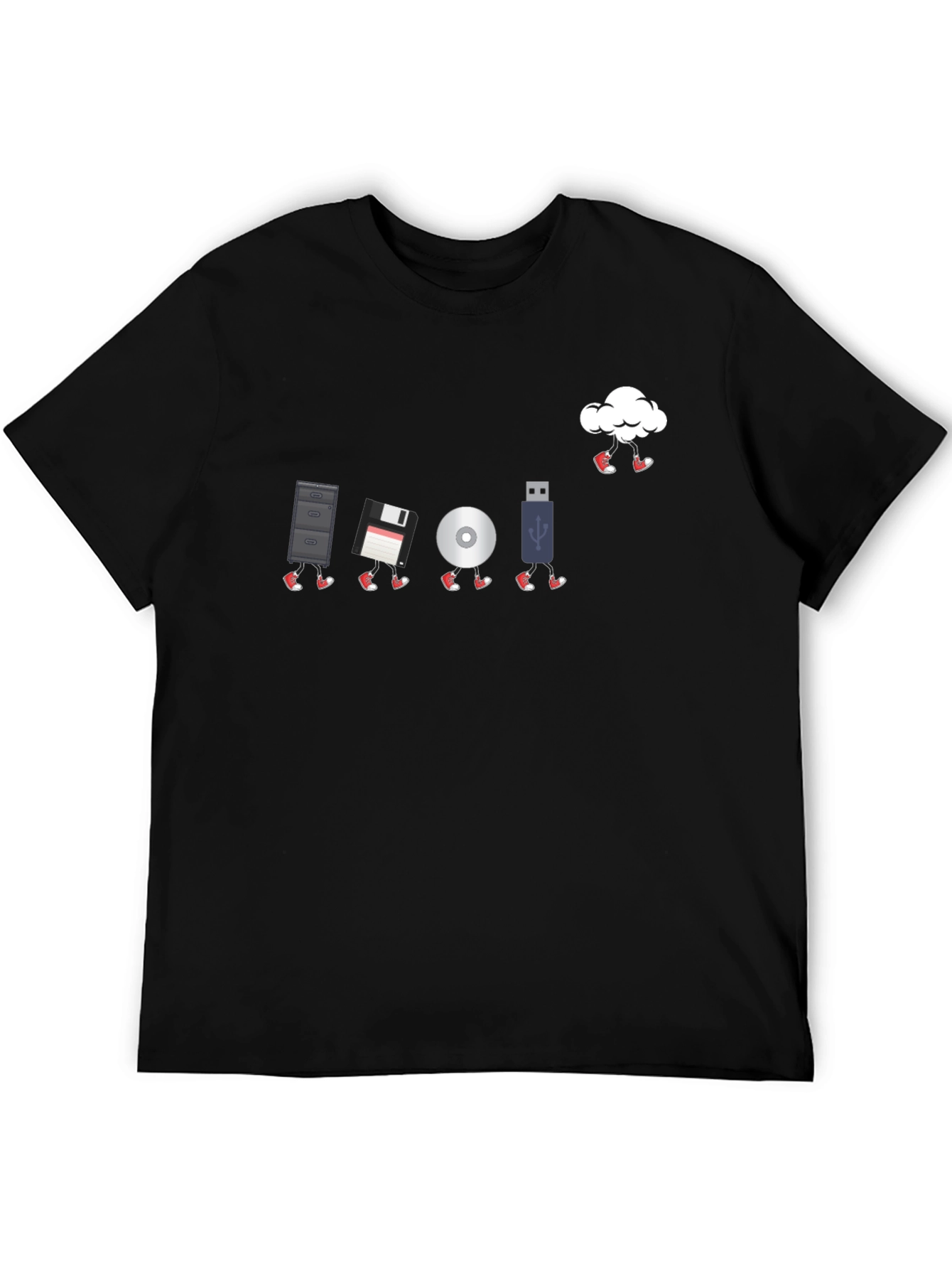 Tech Evolution T-Shirt - Data Storage Humor