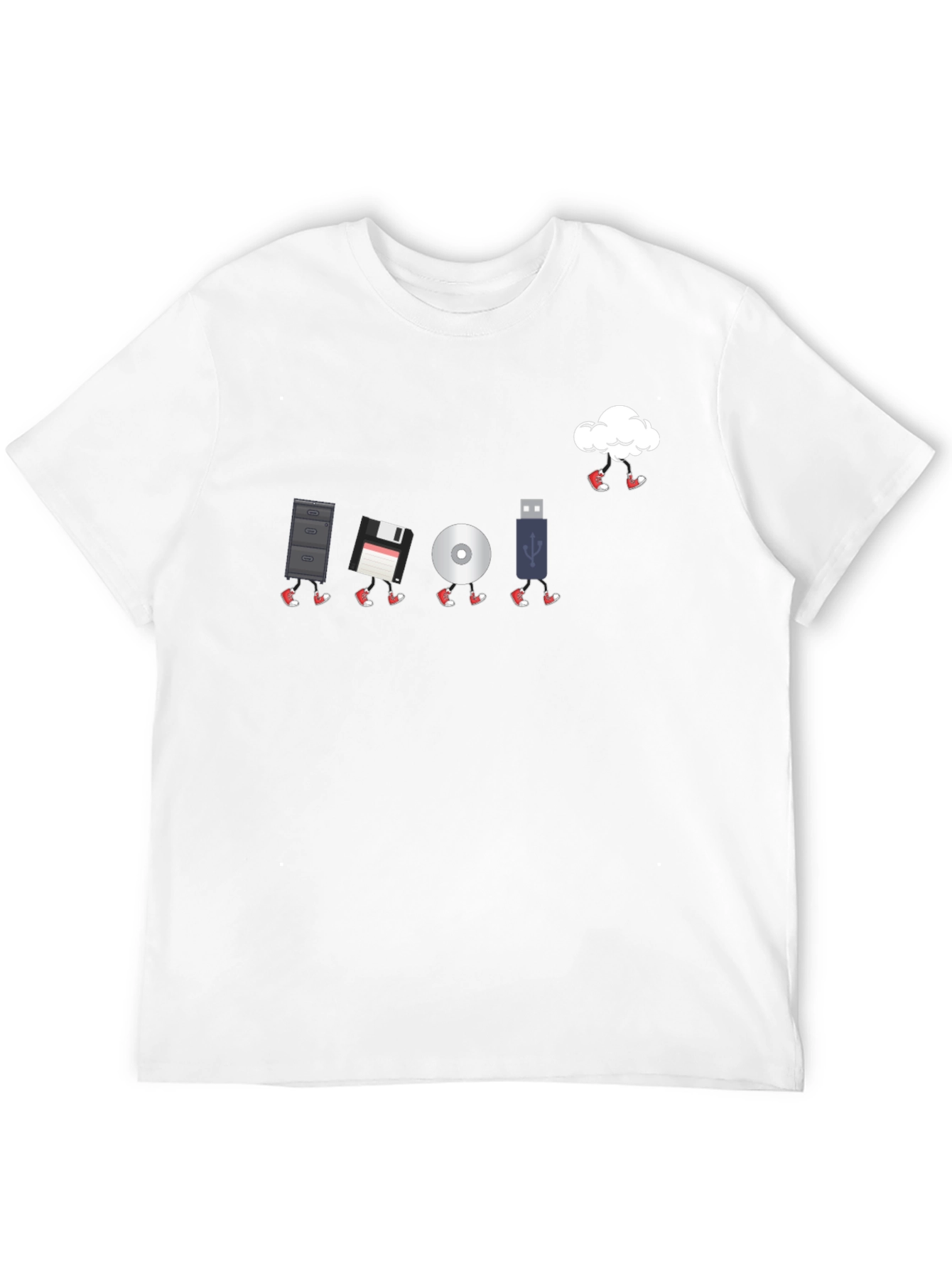 Tech Evolution T-Shirt - Data Storage Humor
