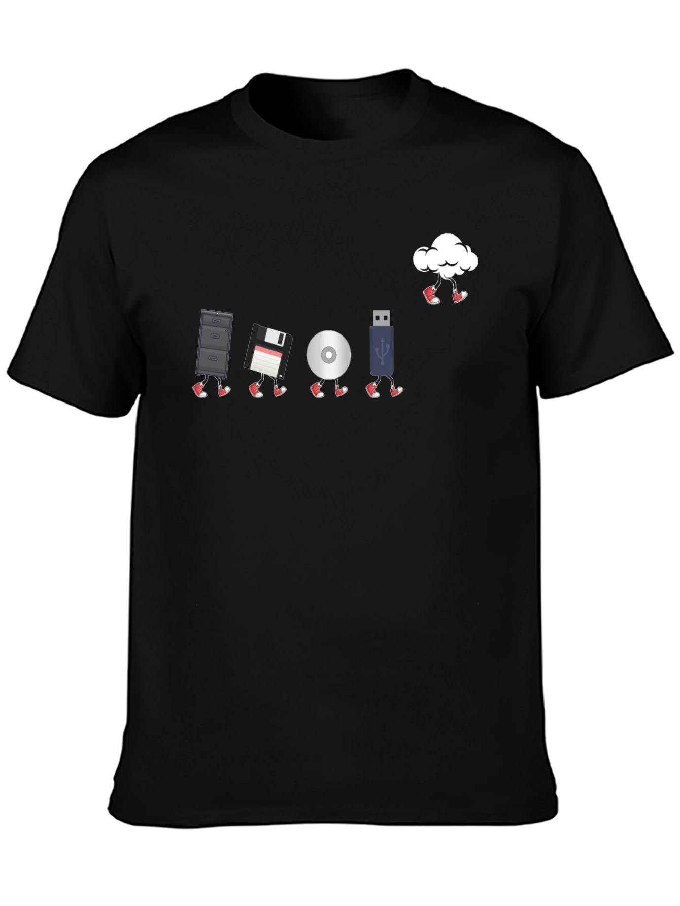 Tech Evolution T-Shirt - Data Storage Humor