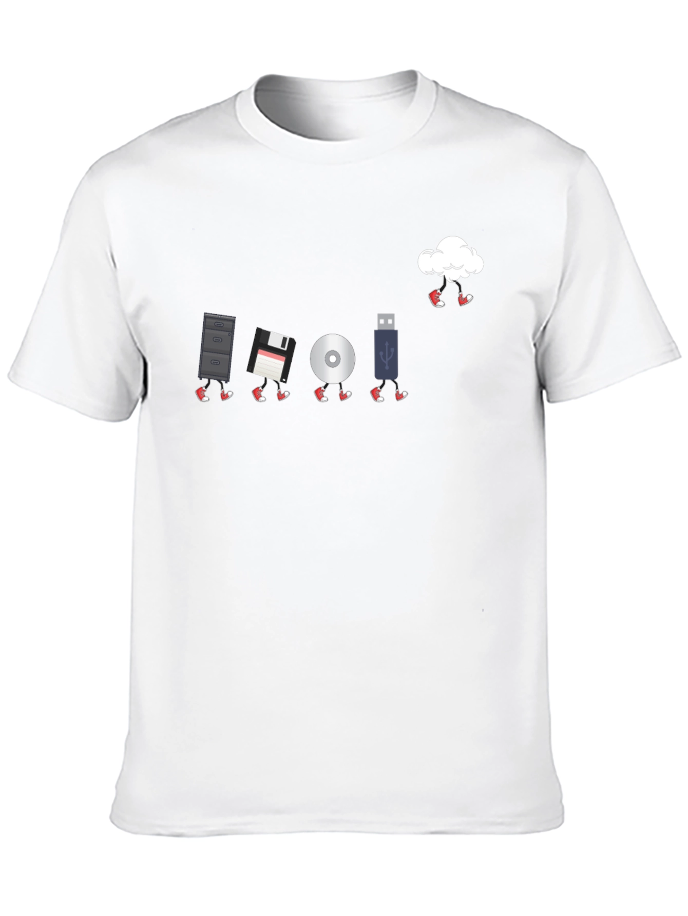 Tech Evolution T-Shirt - Data Storage Humor