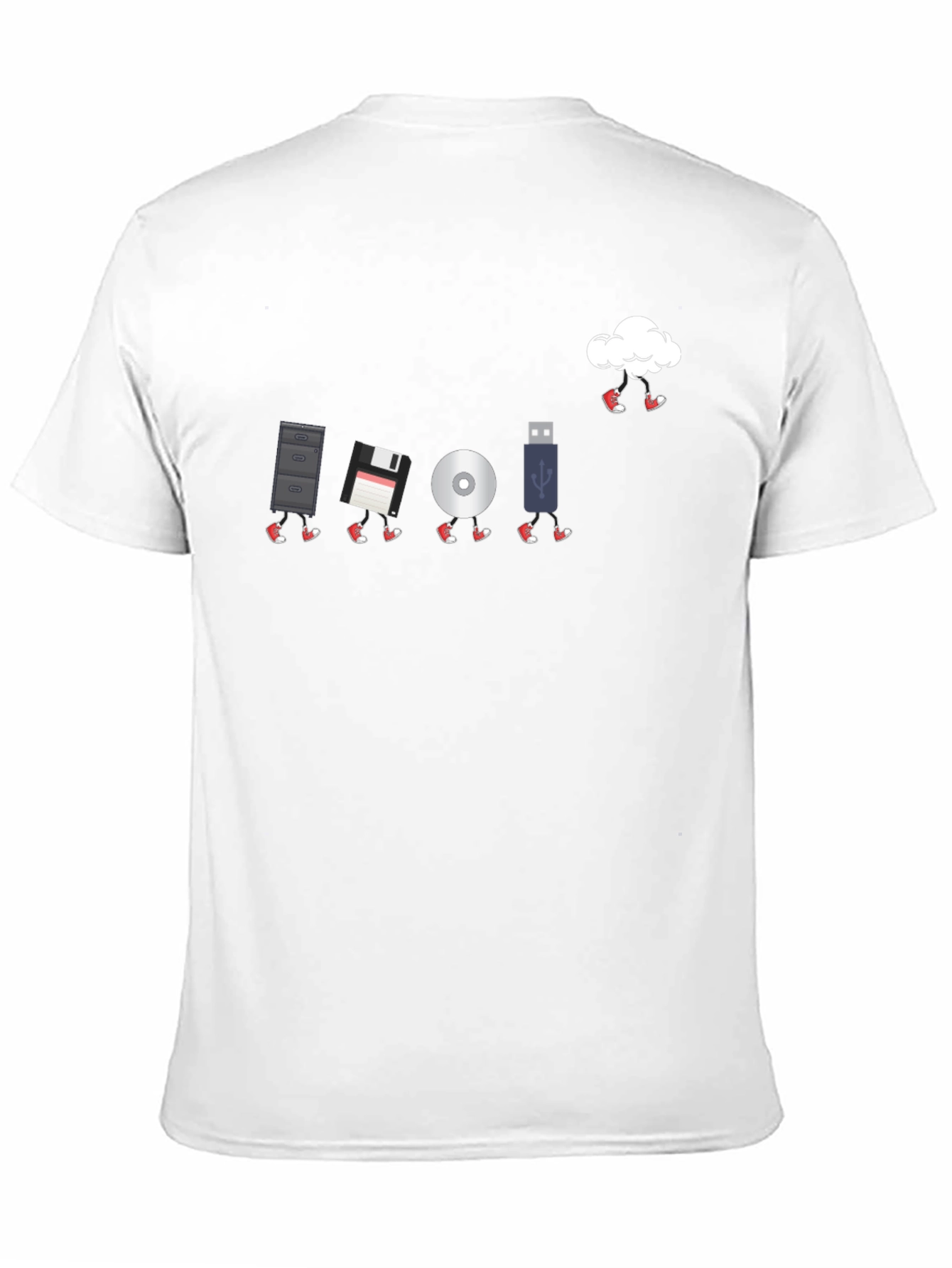 Tech Evolution T-Shirt - Data Storage Humor