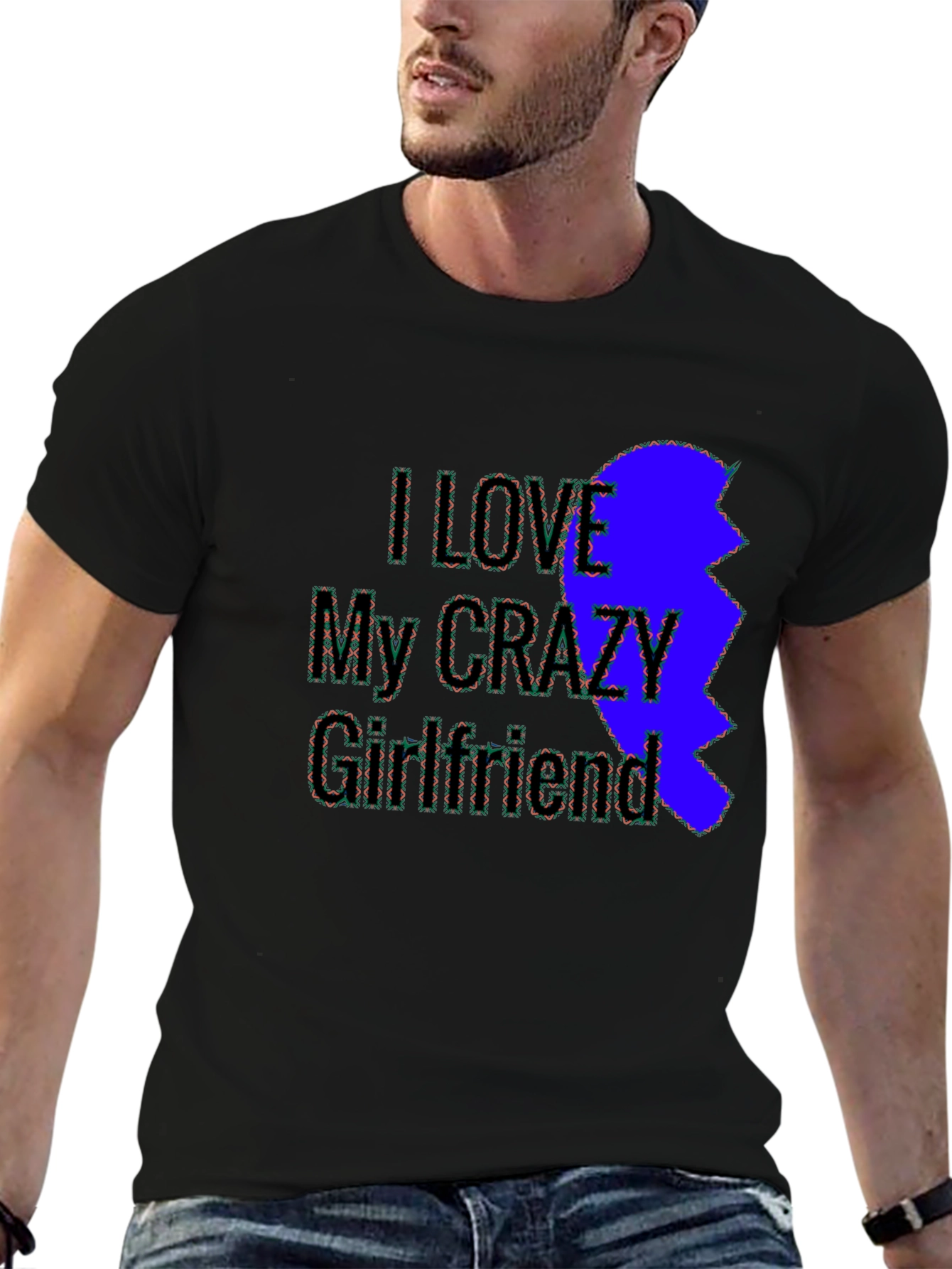 I Love My Crazy Girlfriend Black Tee