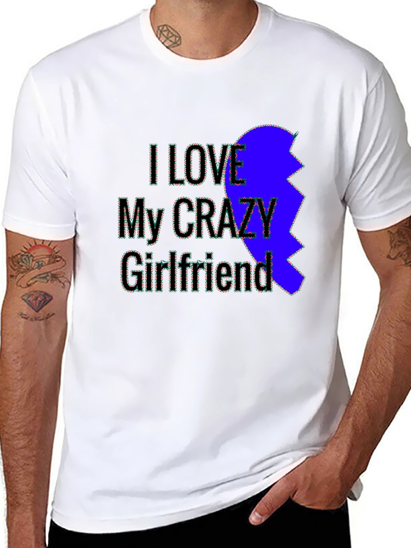 I Love My Crazy Girlfriend Black Tee