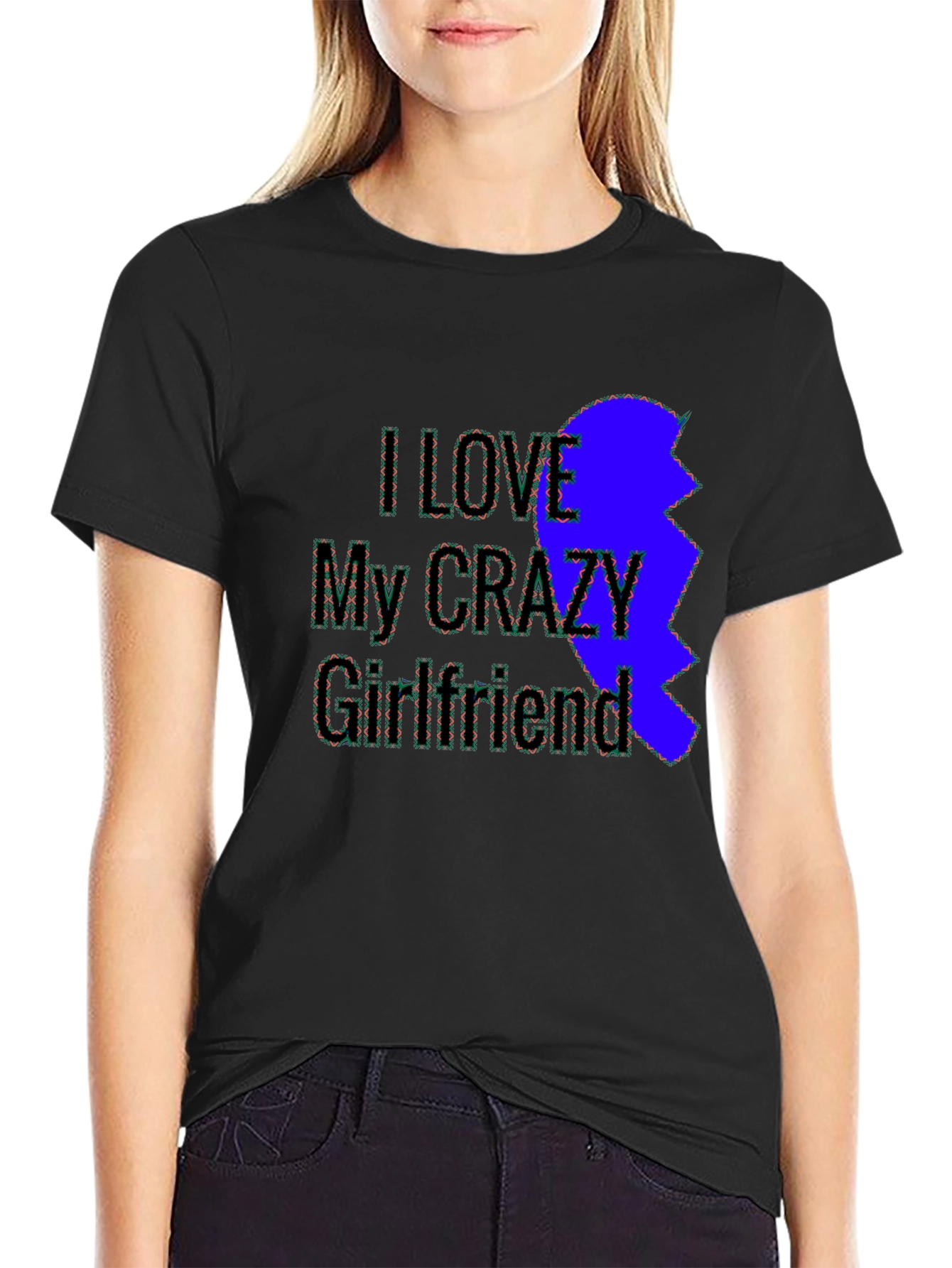 I Love My Crazy Girlfriend Black Tee