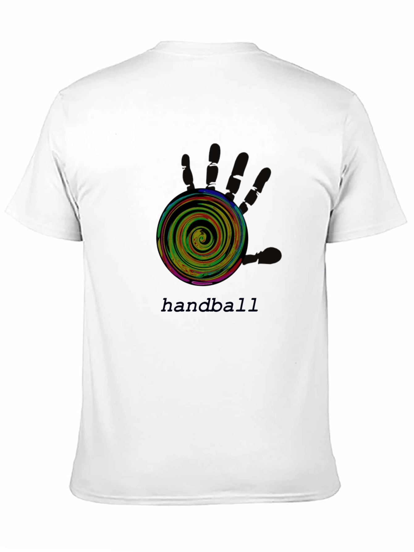 Handball Graphic Tee - Black Cotton T-Shirt