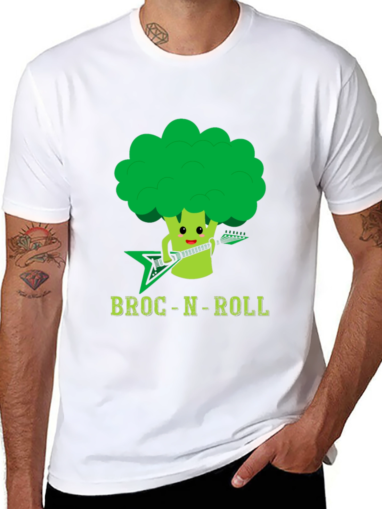 Broccoli Rocker T-Shirt - Broc N Roll Tee