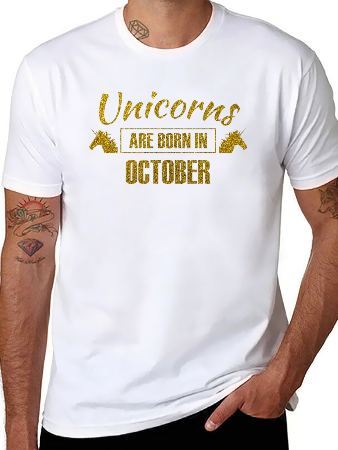 Unicorns Born in October T-Shirt
