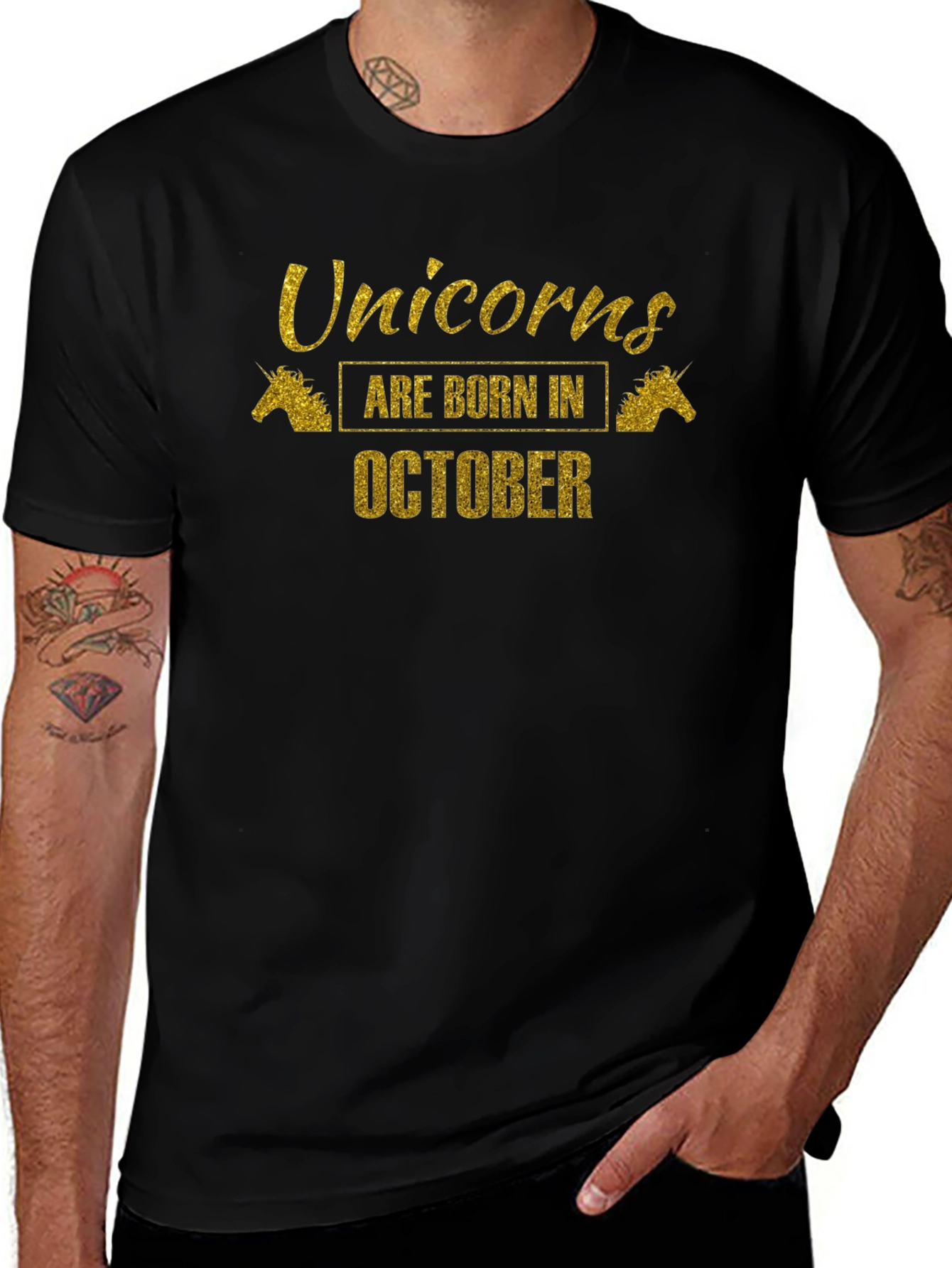 Unicorns Born in October T-Shirt