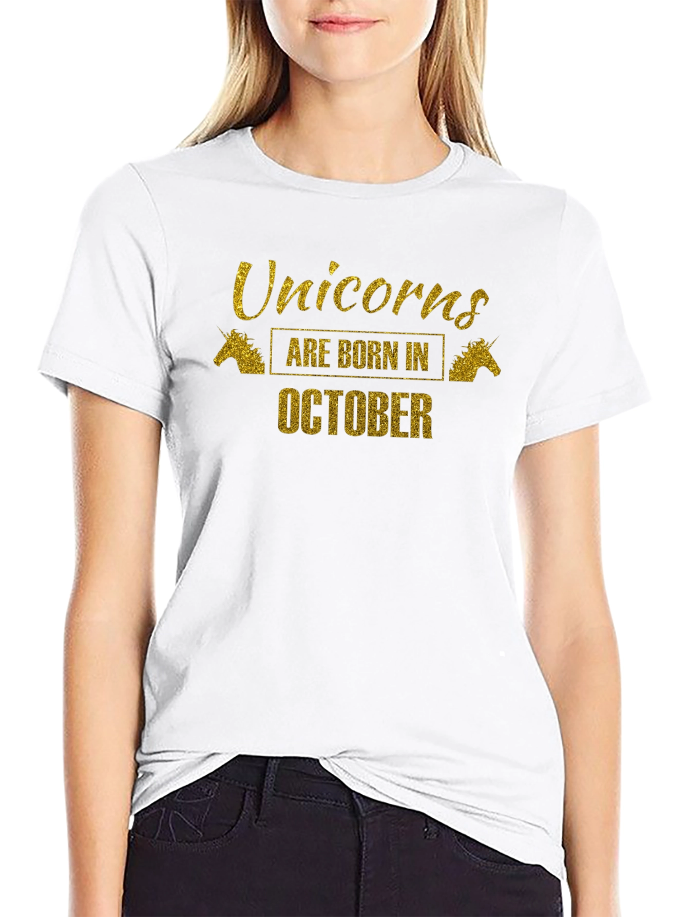 Unicorns Born in October T-Shirt