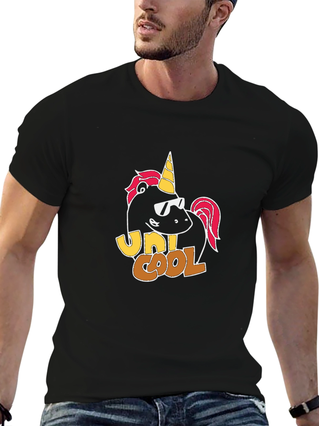 Uni Cool Graphic T-Shirt - Black