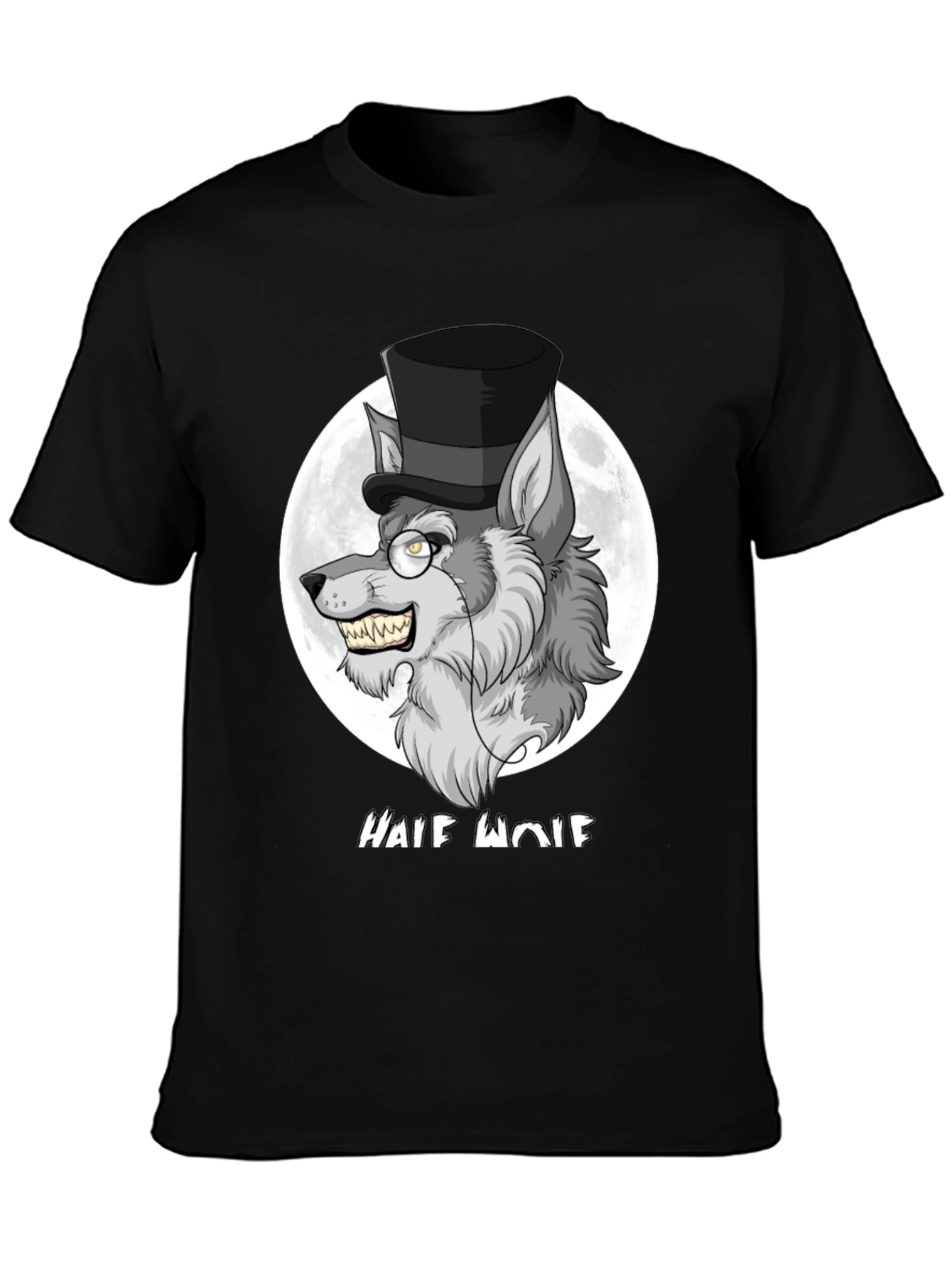 Half Wolf Graphic Tee - Unique Design