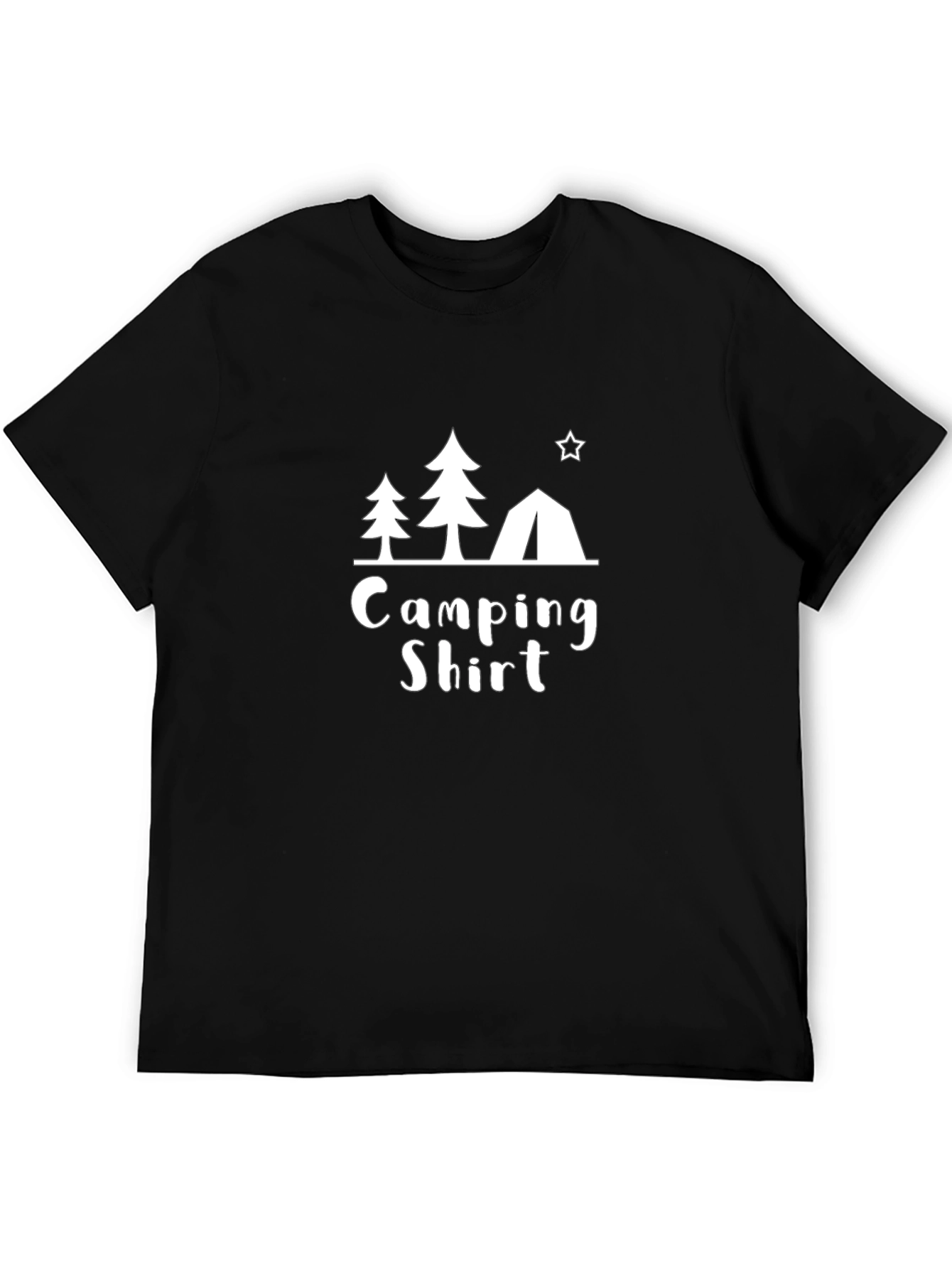 Camping Shirt Graphic Tee - Black