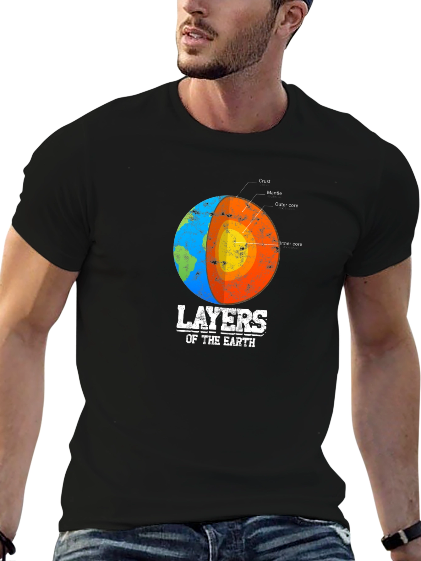 Layers of the Earth Graphic Tee - Black