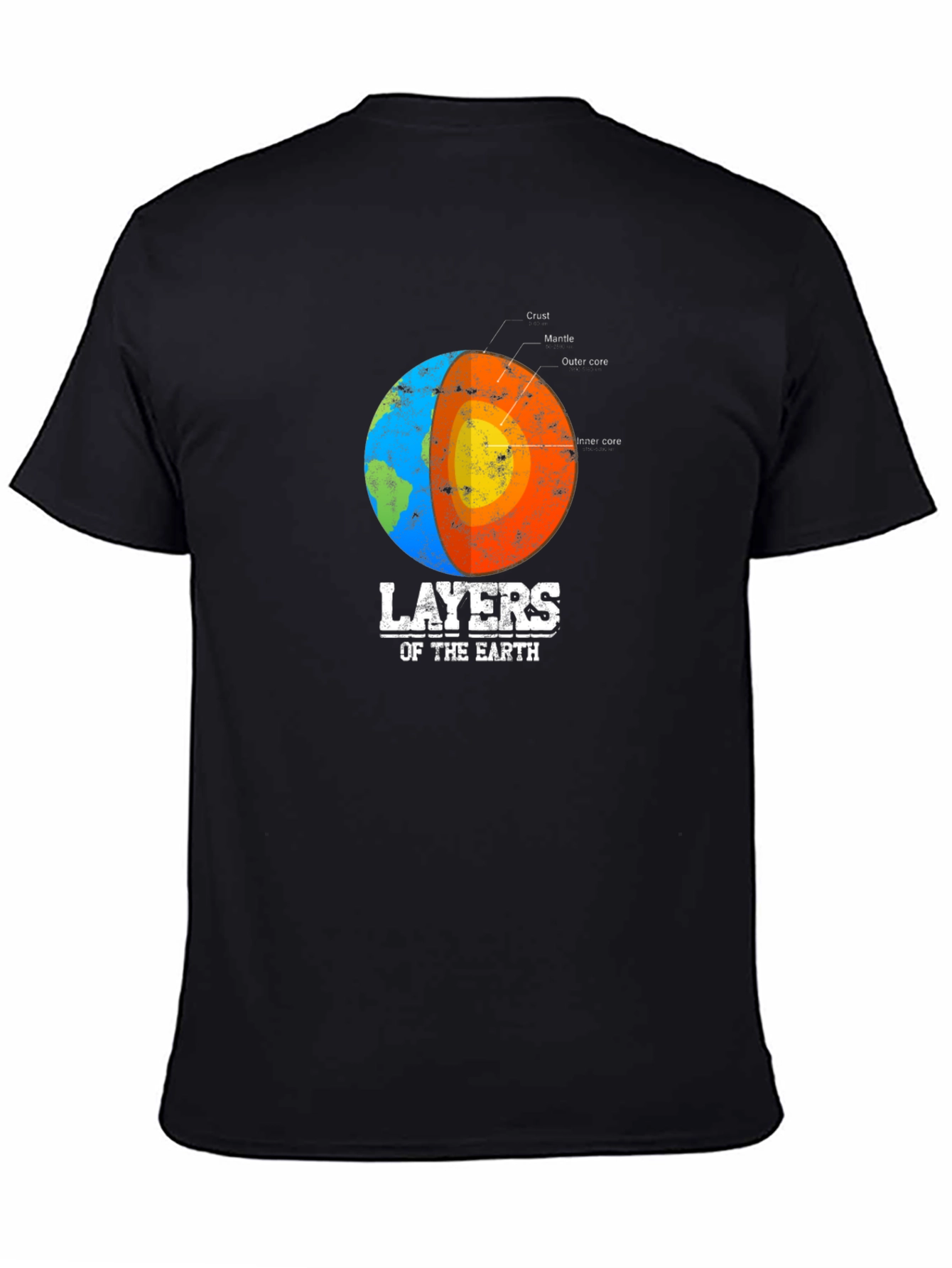 Layers of the Earth Graphic Tee - Black