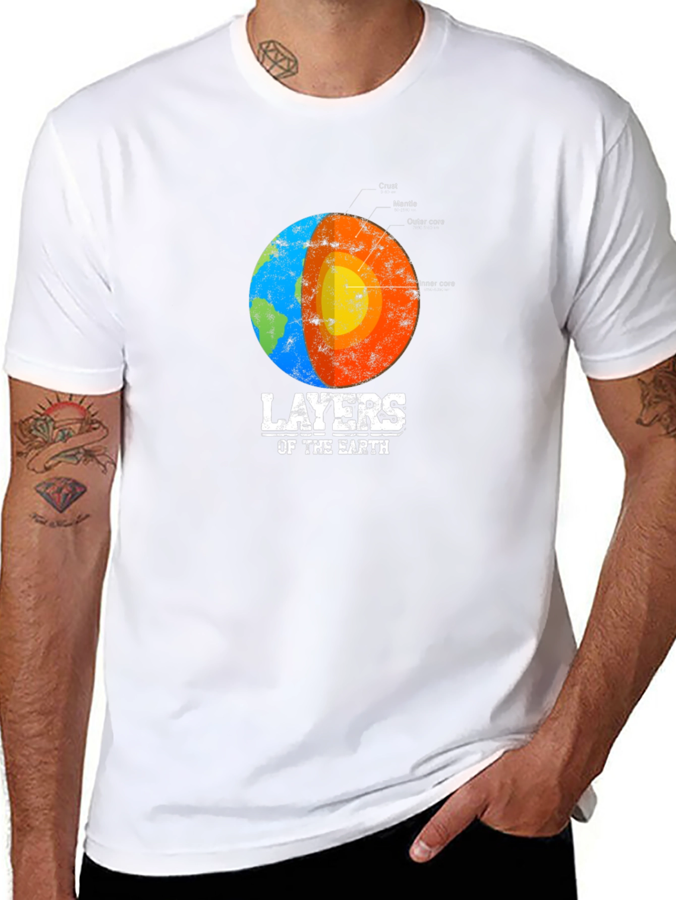 Layers of the Earth Graphic Tee - Black