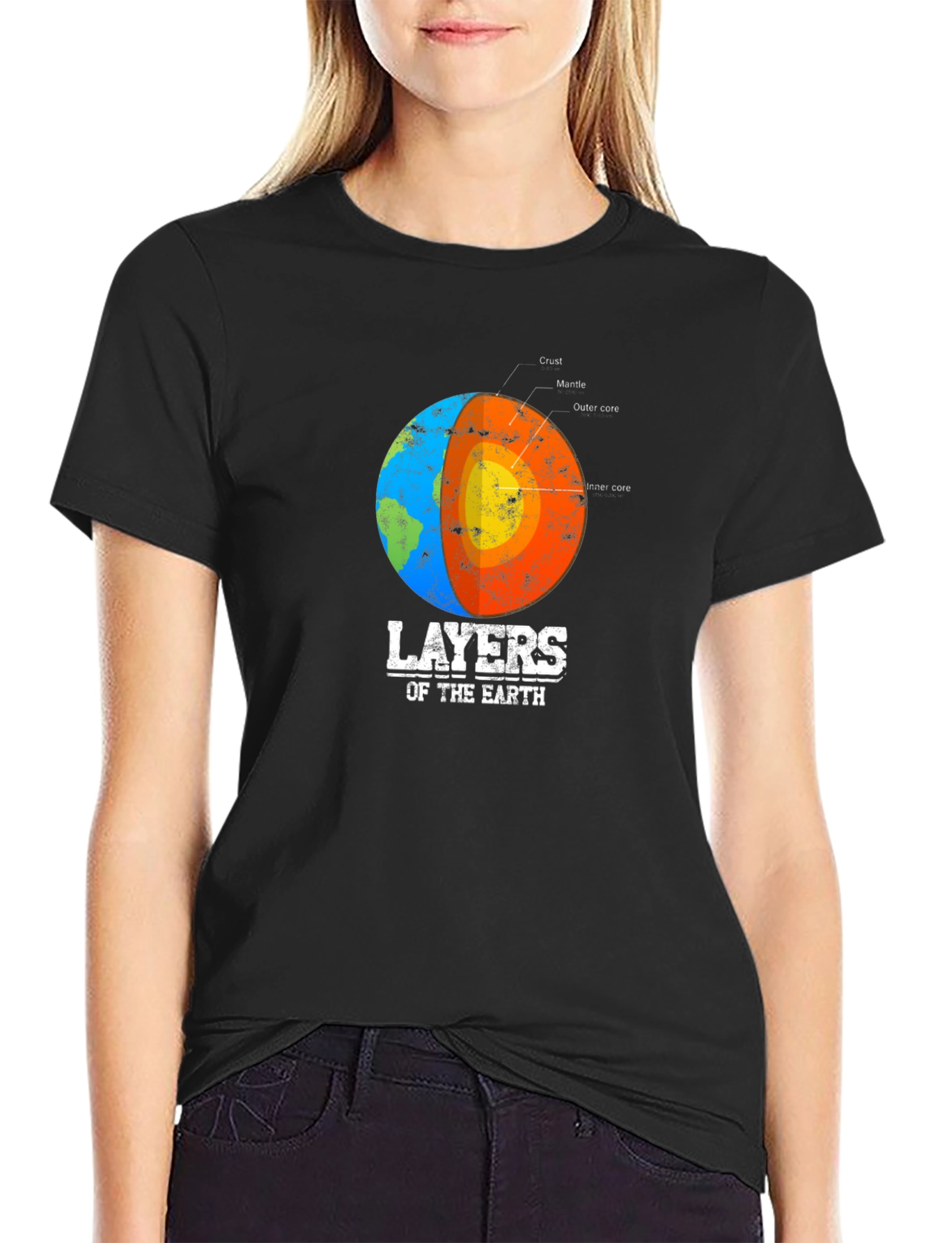 Layers of the Earth Graphic Tee - Black