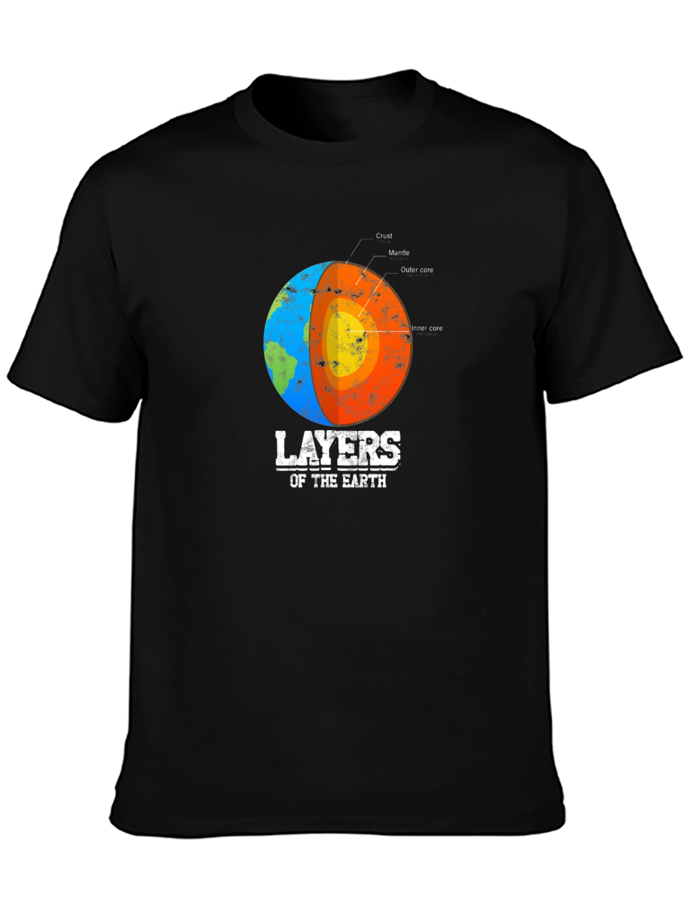 Layers of the Earth Graphic Tee - Black