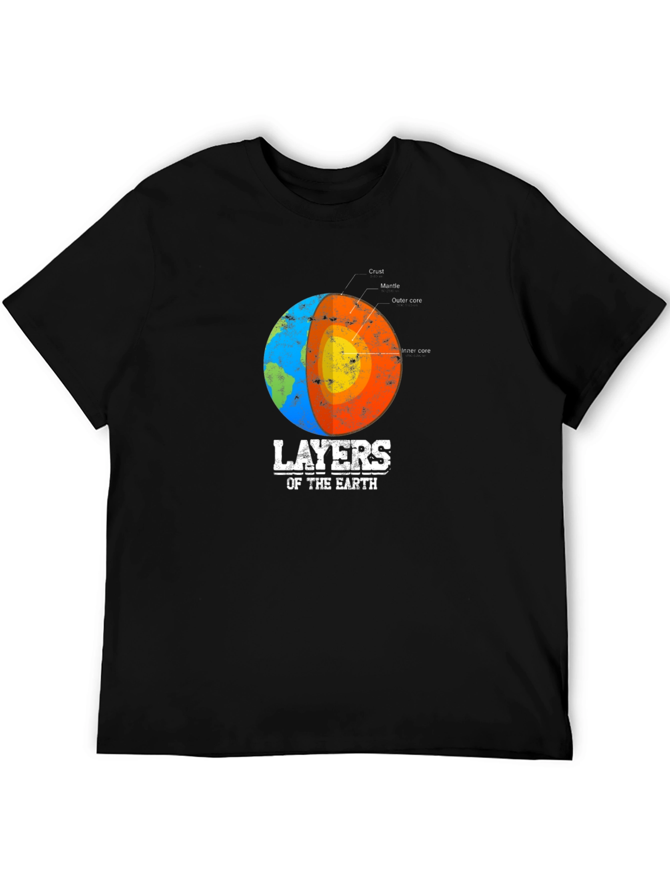 Layers of the Earth Graphic Tee - Black