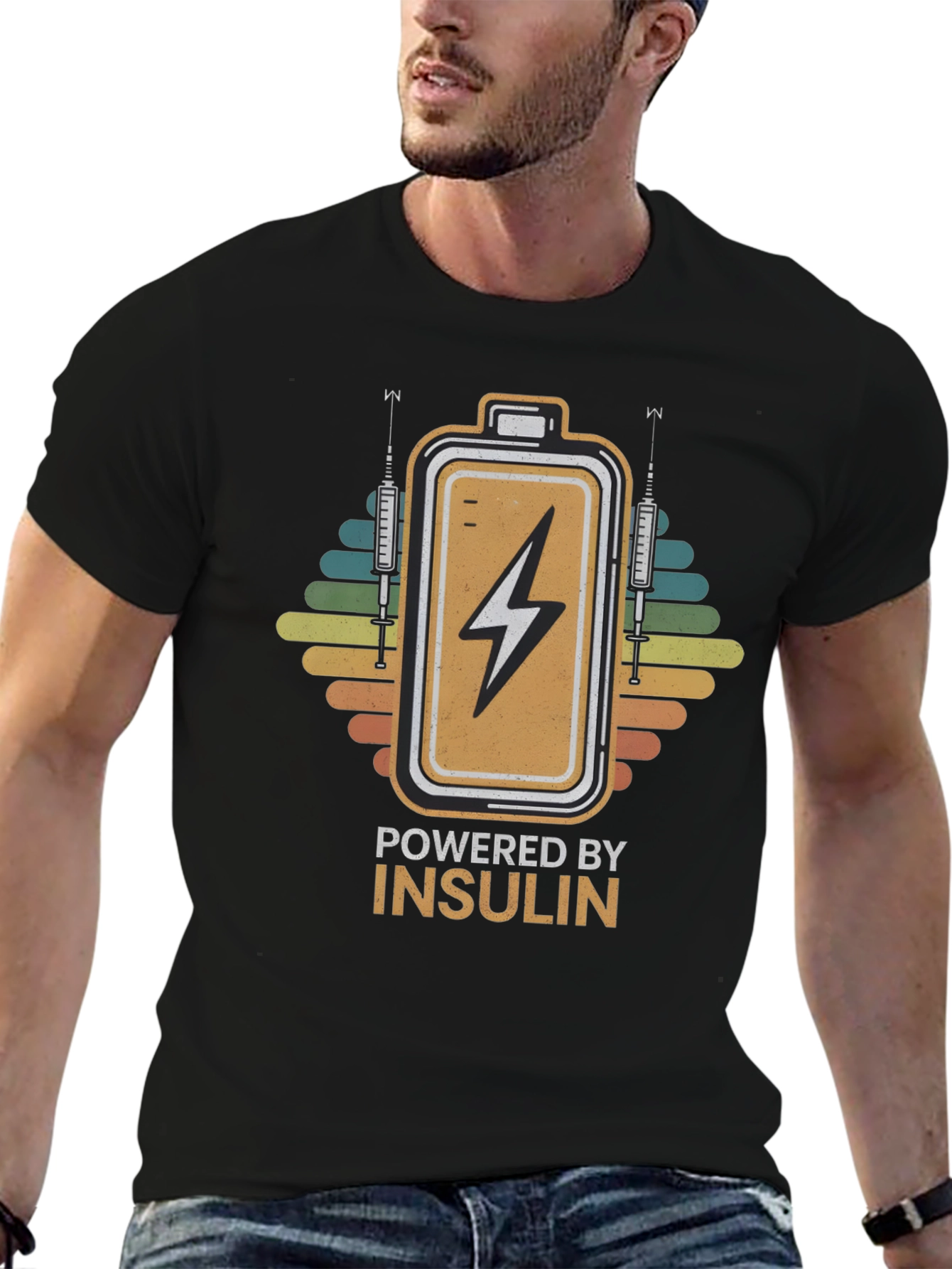 Powered by Insulin Graphic T-Shirt
