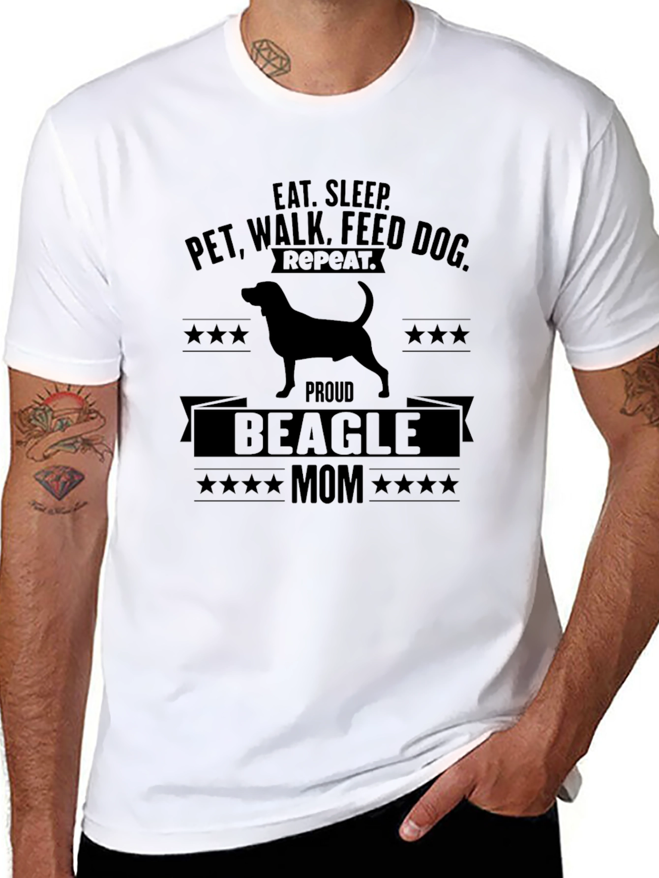 Eat Sleep Beagle Mom T-Shirt