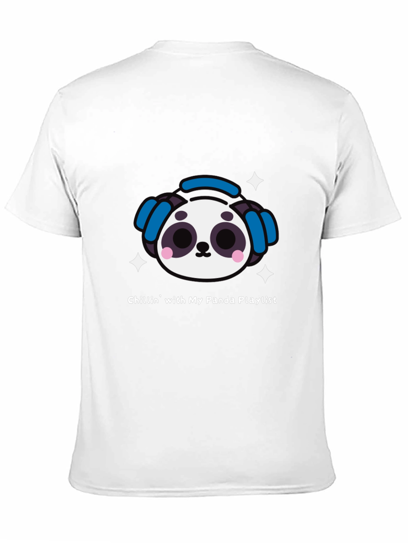 Chillin Panda Playlist Black T-Shirt