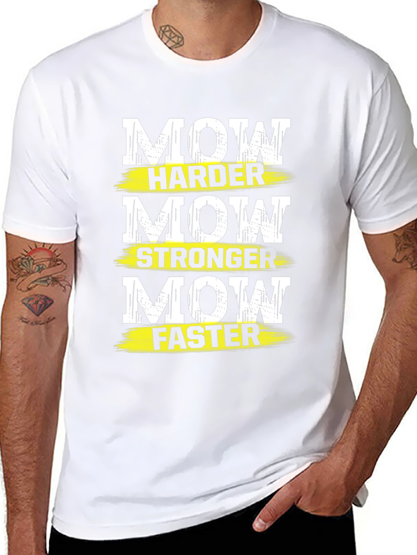 Mow Harder Stronger Faster Graphic T-Shirt