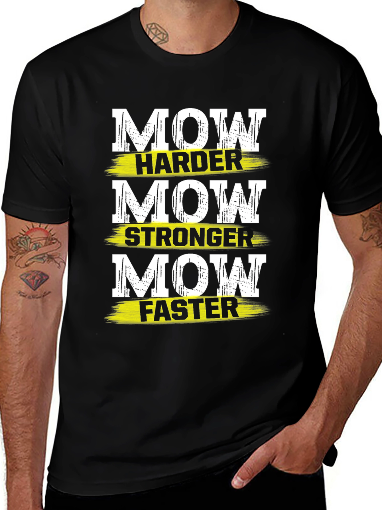 Mow Harder Stronger Faster Graphic T-Shirt