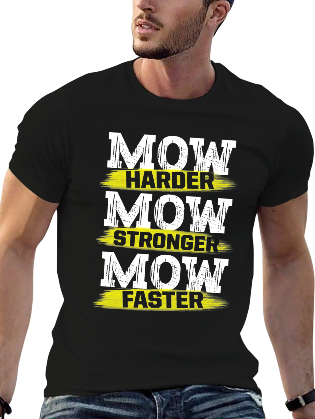 Mow Harder Stronger Faster Graphic T-Shirt