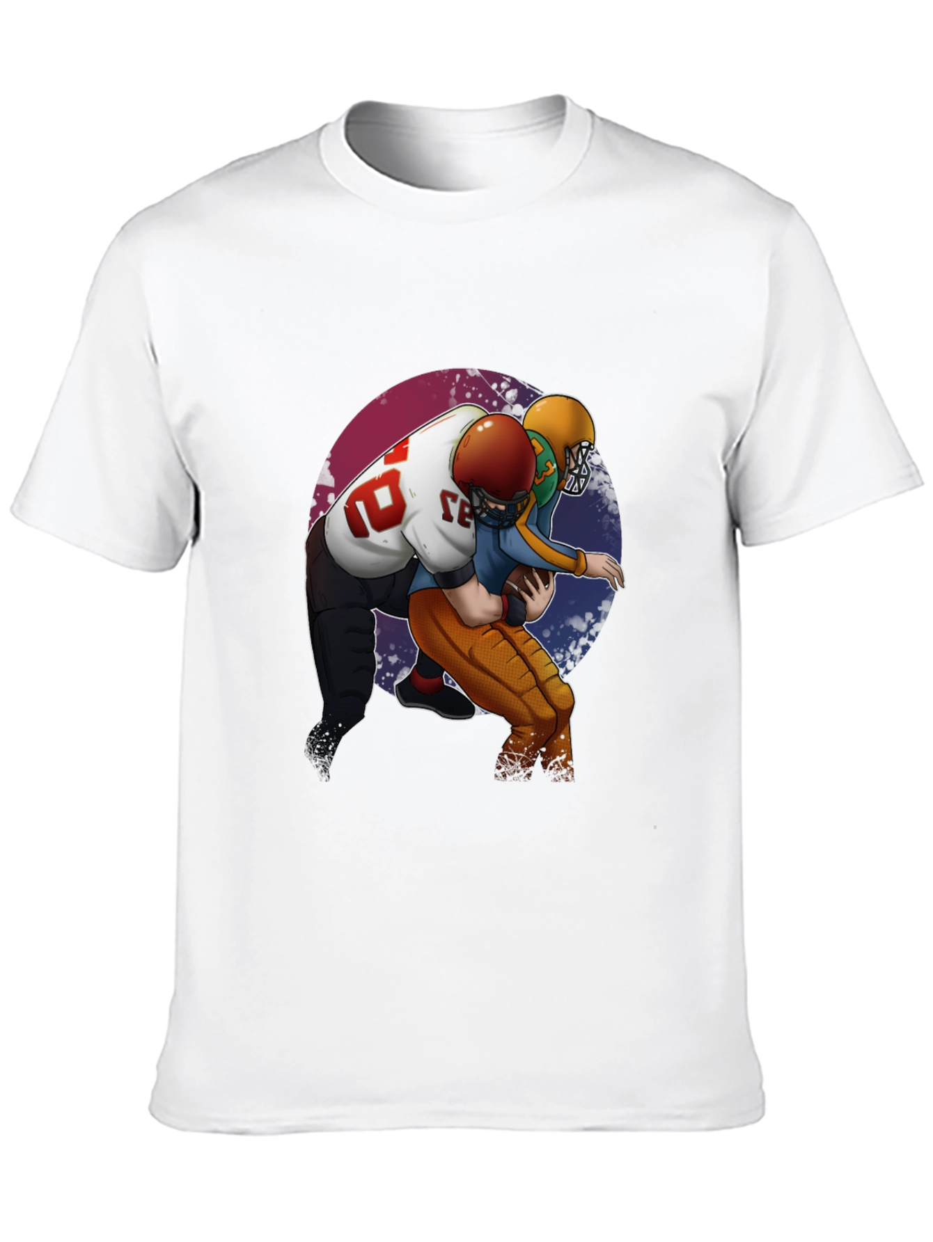 Football Players T-Shirt - Black Graphic Tee