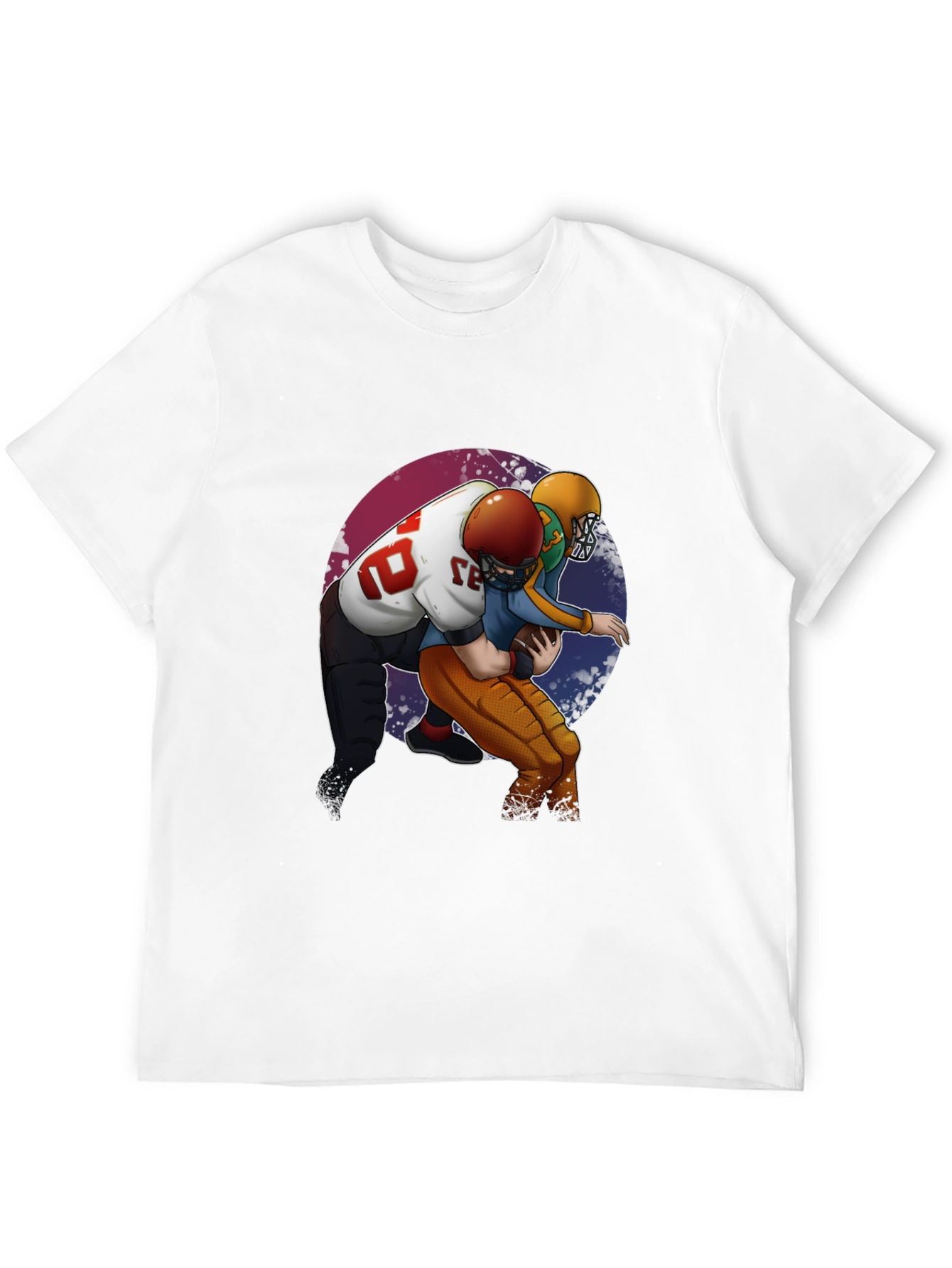 Football Players T-Shirt - Black Graphic Tee