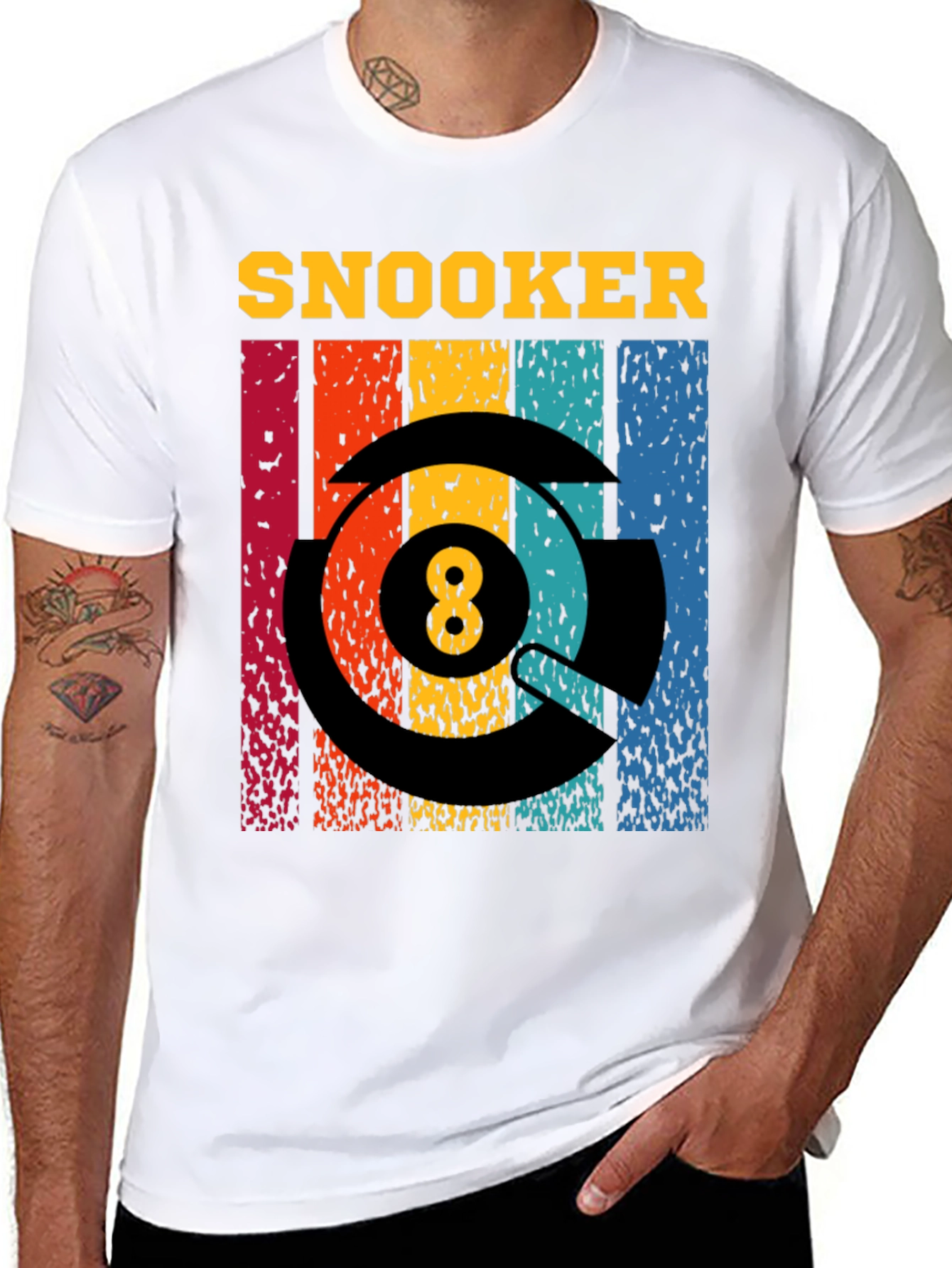 Snooker 8 Ball Retro Style Graphic Tee