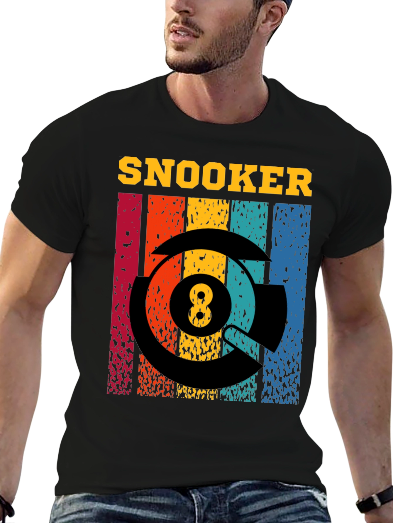 Snooker 8 Ball Retro Style Graphic Tee