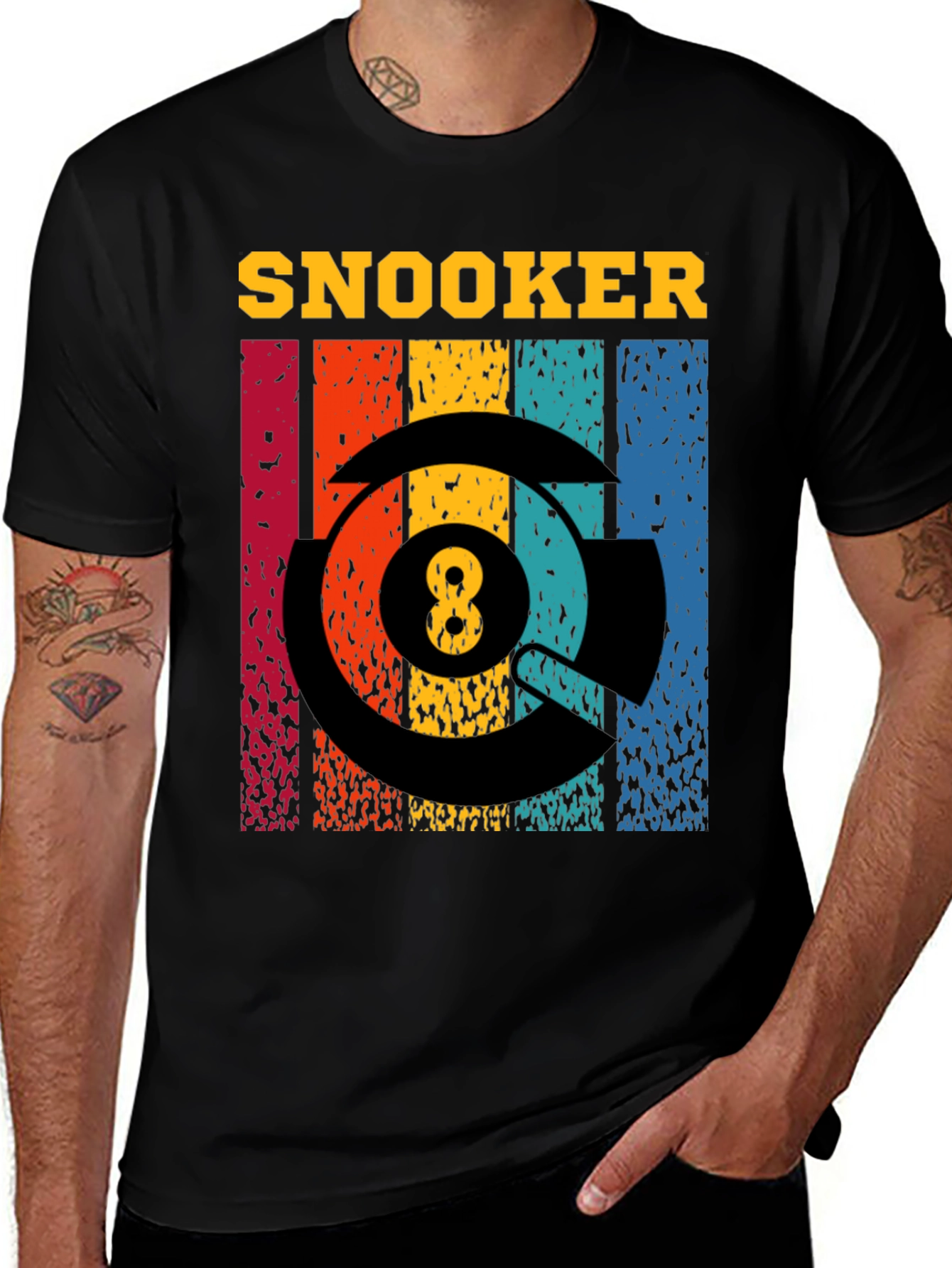 Snooker 8 Ball Retro Style Graphic Tee