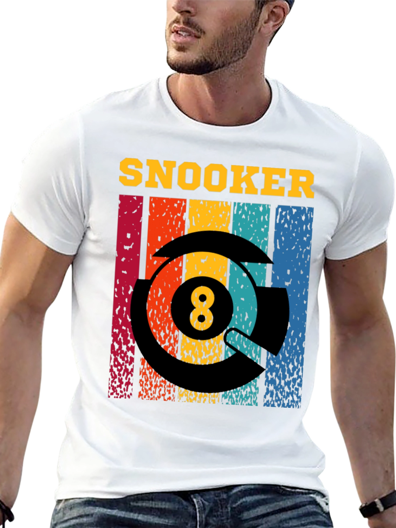 Snooker 8 Ball Retro Style Graphic Tee