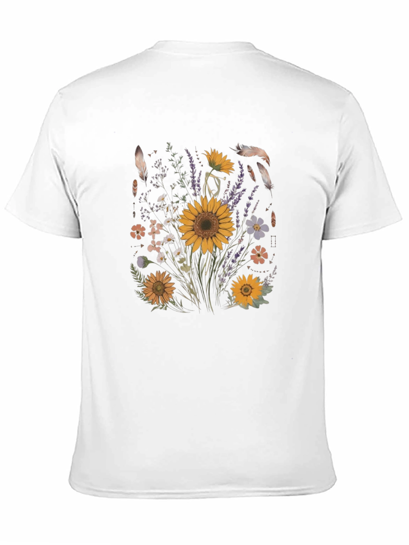Floral Graphic Tee - Sunflower Design