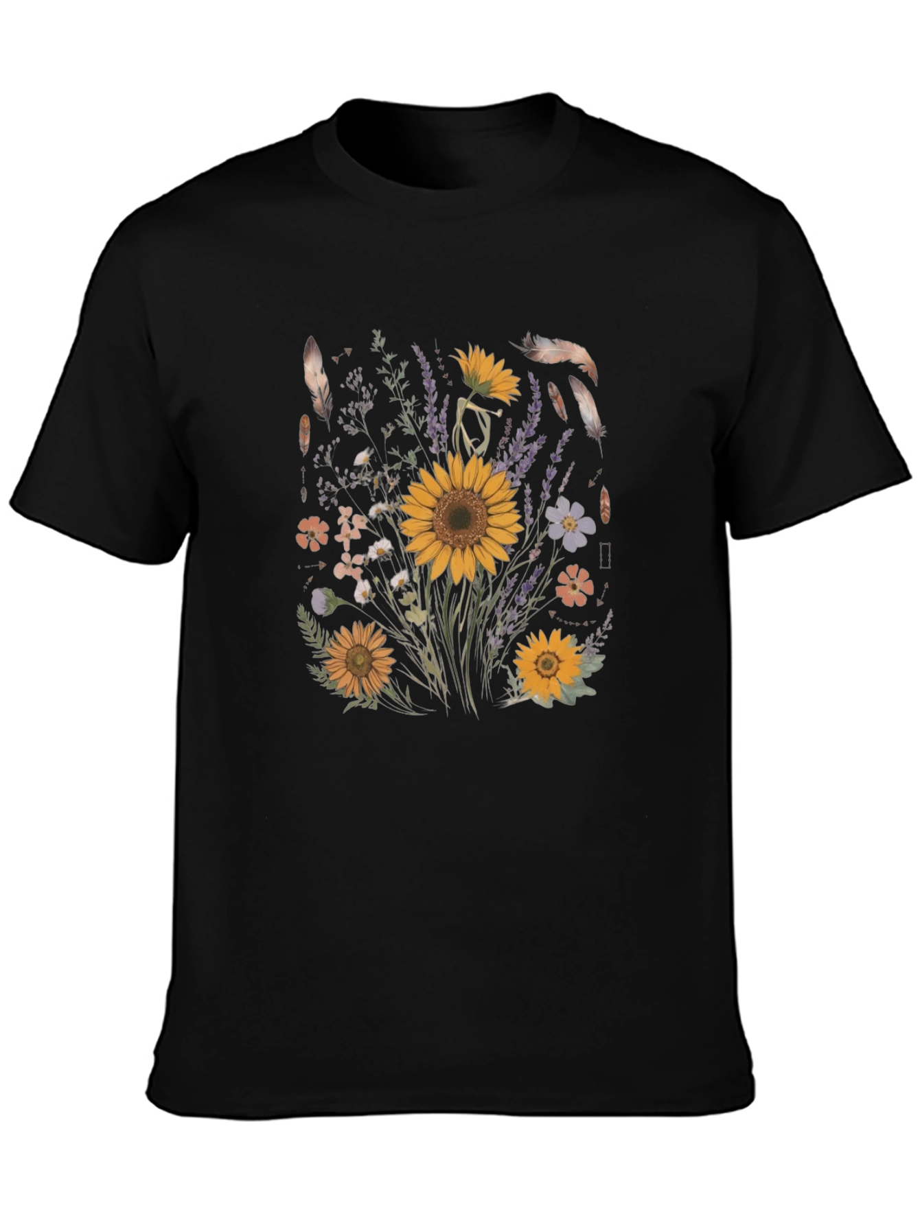 Floral Graphic Tee - Sunflower Design