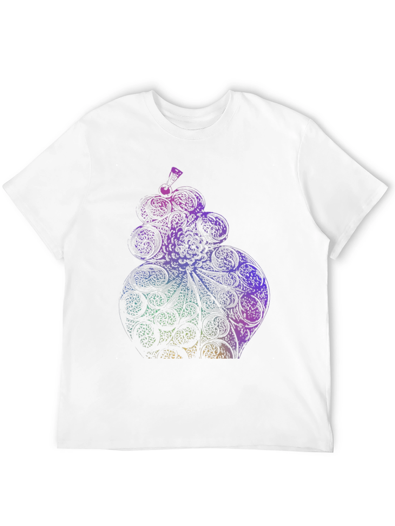 Abstract Ornate Design Black T-Shirt