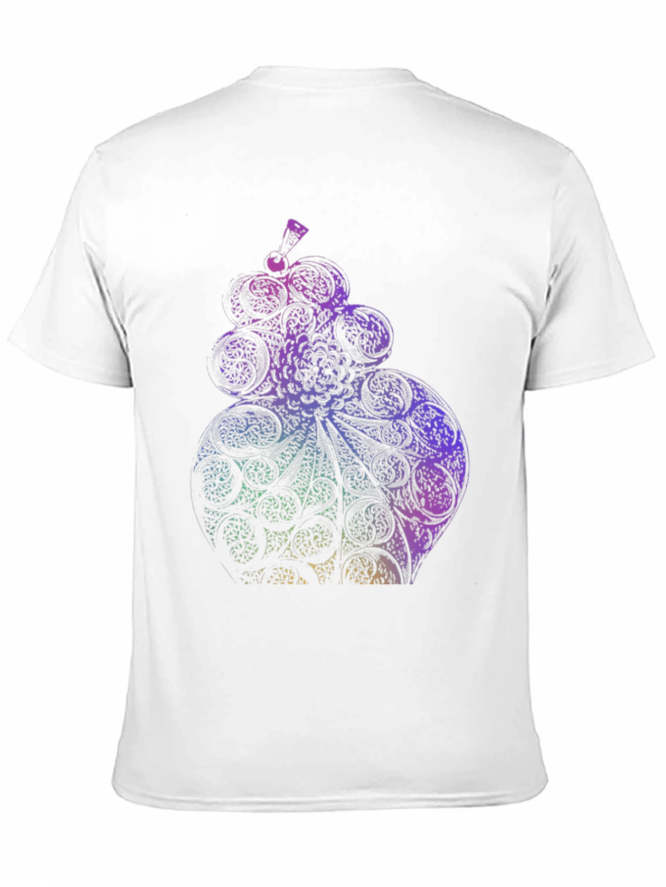 Abstract Ornate Design Black T-Shirt