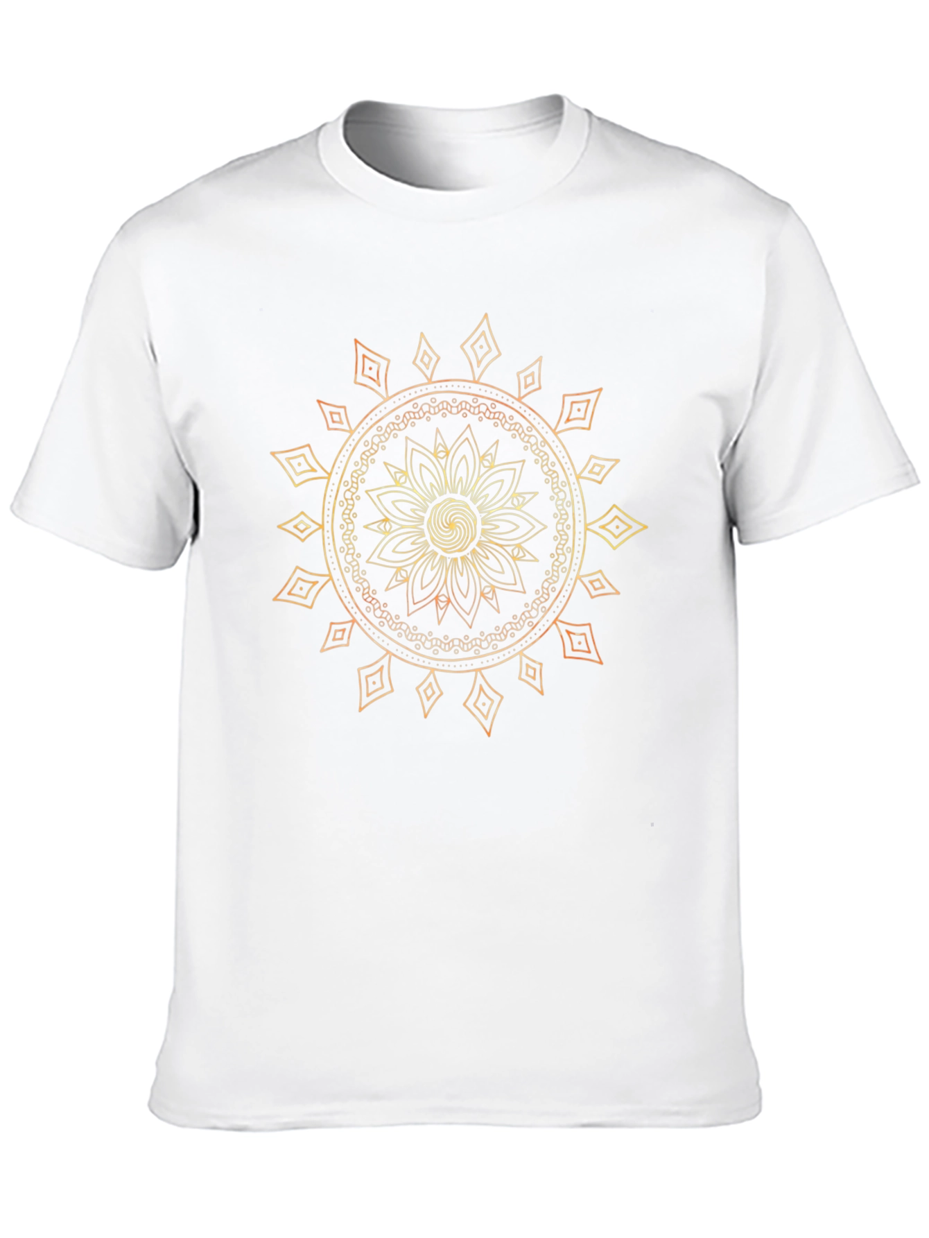 Geometric Mandala Graphic Black T-Shirt