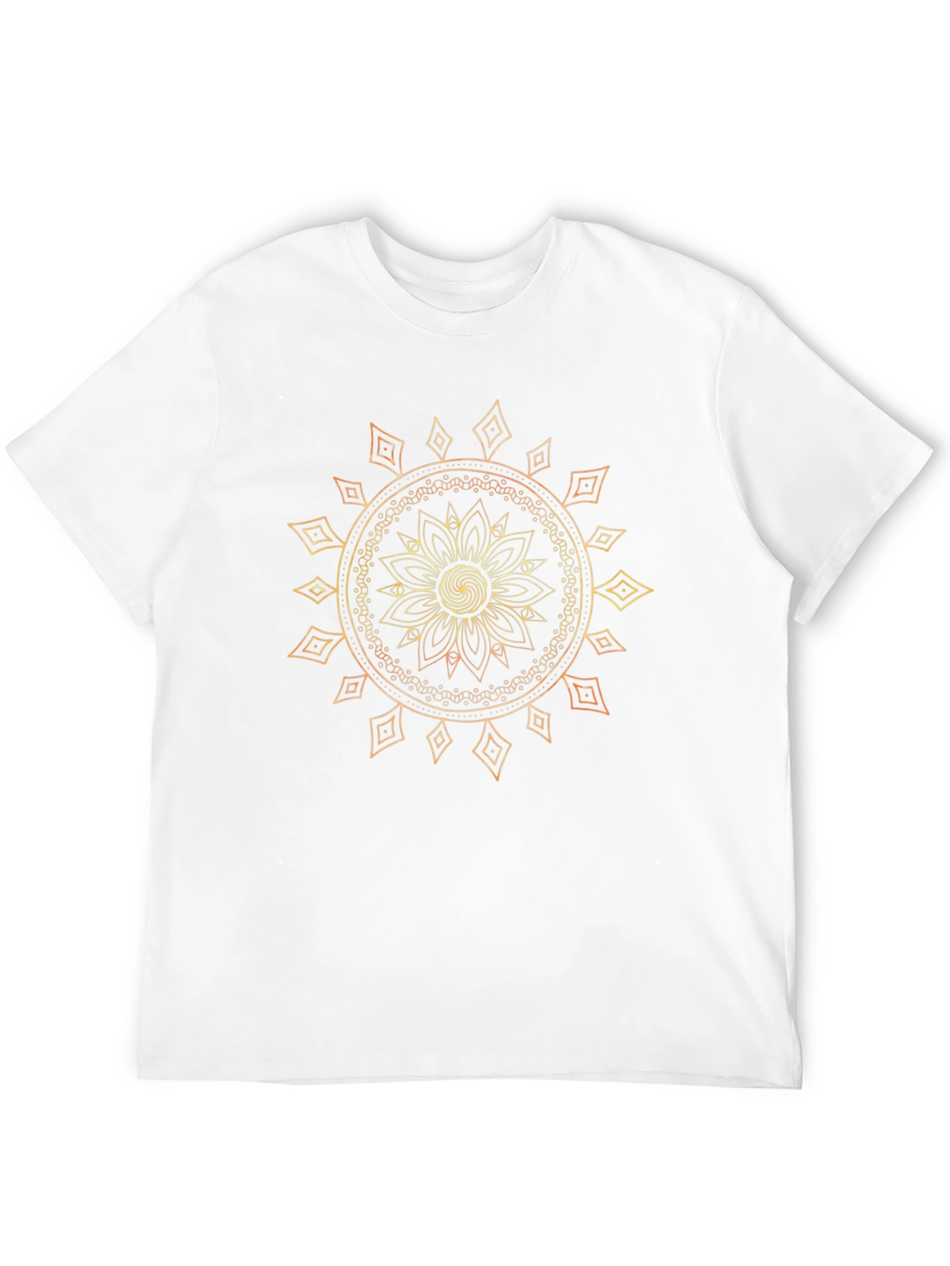 Geometric Mandala Graphic Black T-Shirt