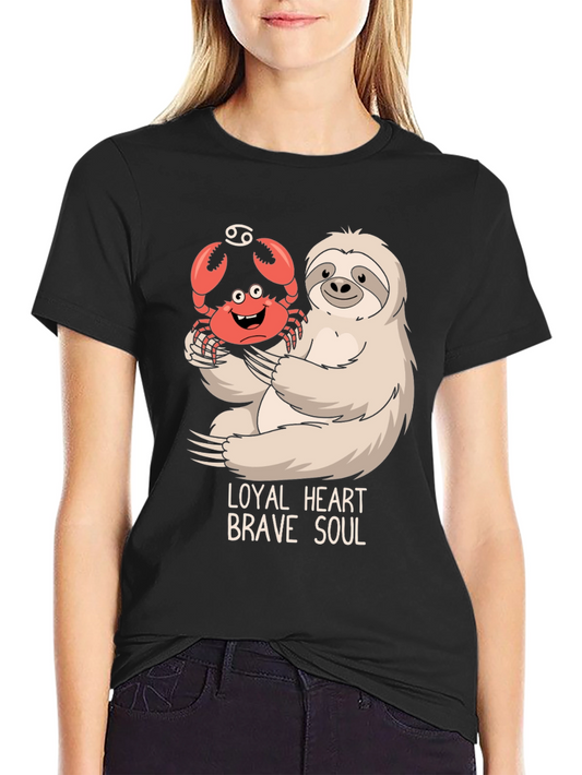 Loyal Heart Brave Soul Sloth & Crab T-Shirt